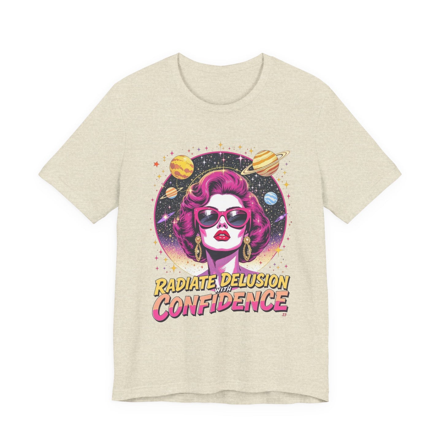 Radiate Confidence Tee - Unisex Jersey Short Sleeve T-Shirt, Vintage Style, Gift for Her, Fashion Statement, Casual Wear, Confidence Quote