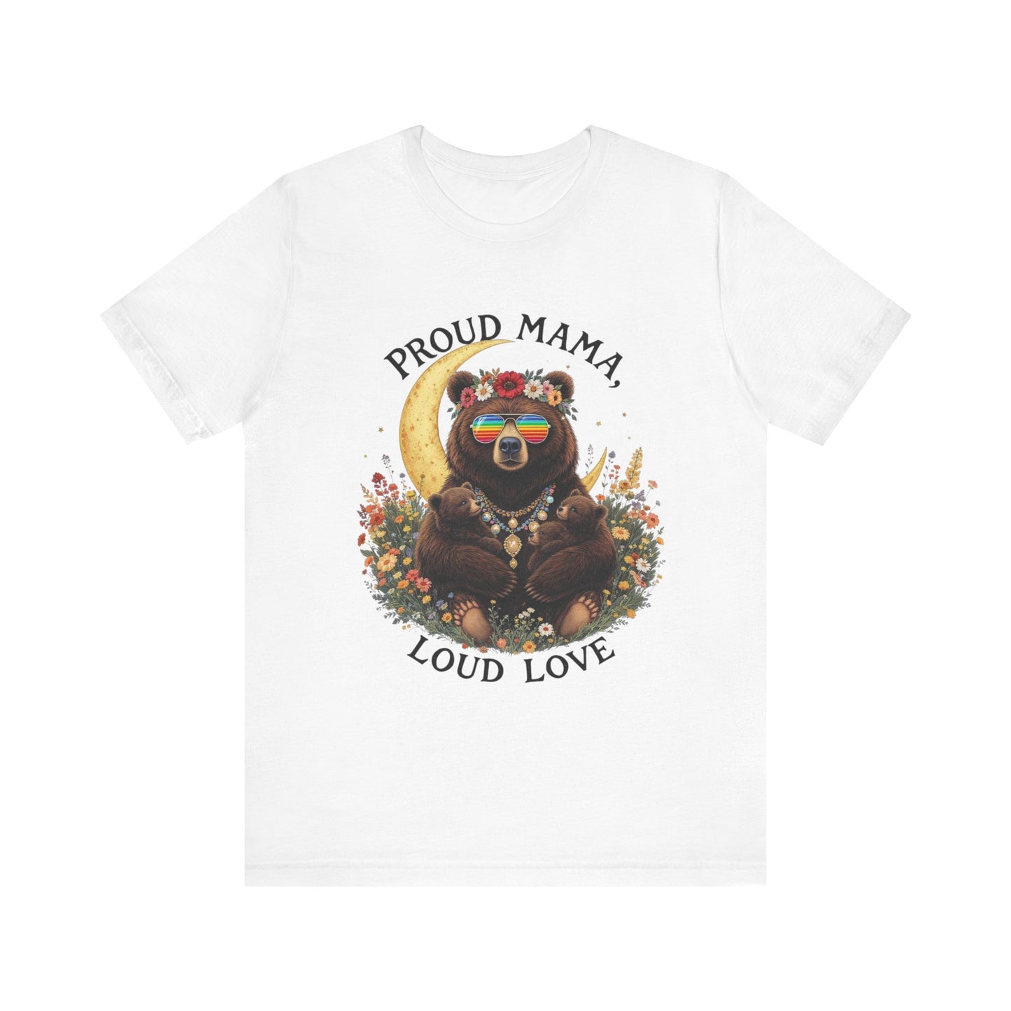 Proud Mama Bear Tee, Bear Lovers T-Shirt, Nature Lover Shirt, Fun Graphic Tee, Gift for Mom, Casual Summer Attire