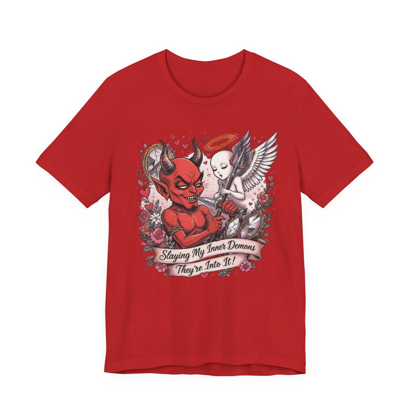 Devilish Delight Graphic Tee, Unisex T-shirt, Casual Wear, Unique Gift, Trendy Fashion Statement, Everyday Use, Occasional Wear