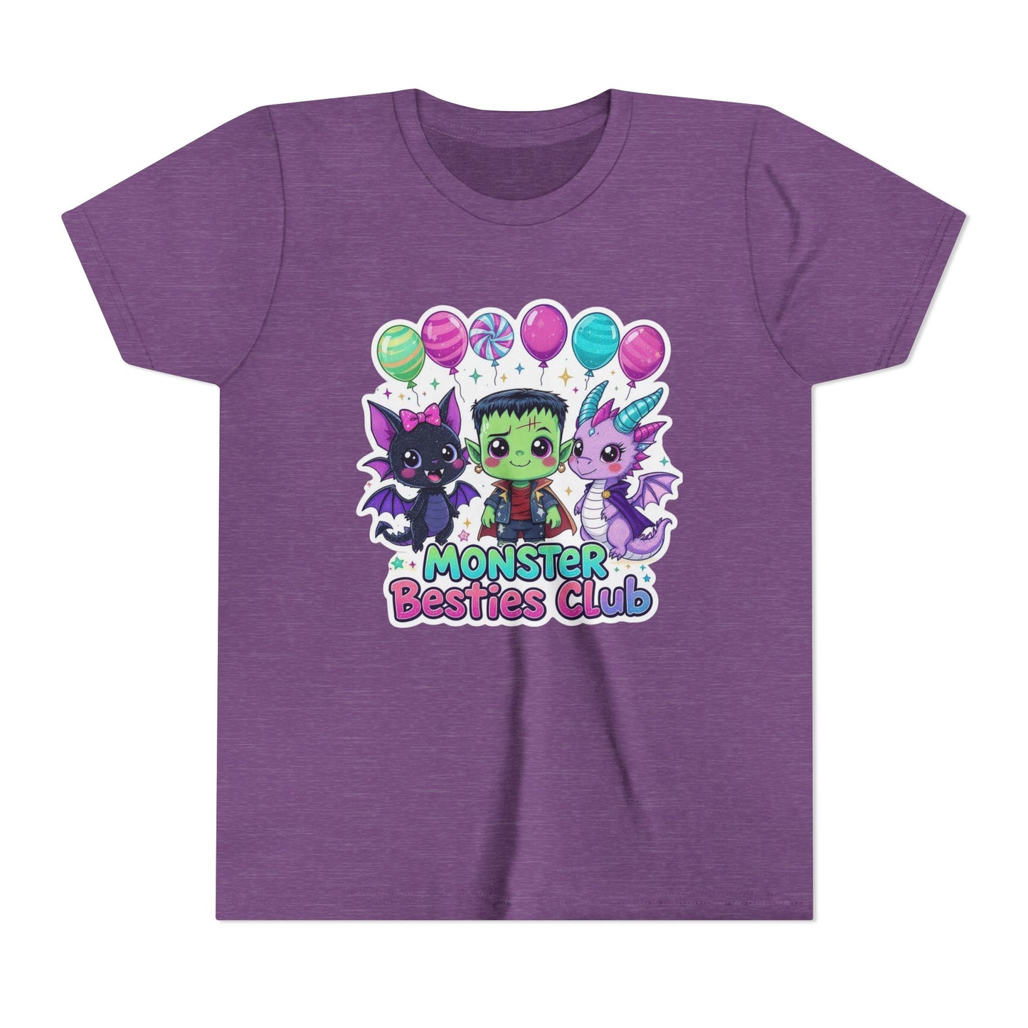 Monster Besties Club Halloween Tee, Kids Shirt, Children's Costume, Spooky Friends Graphic Top, Scary Creatures T-Shirt
