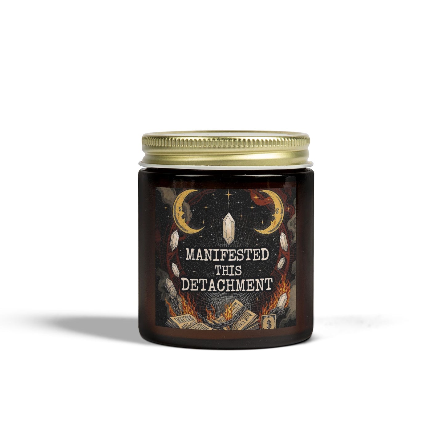 Manifested Detachment Scented Candle, Aromatherapy Gift, Home Decor, Crystal Energy, Meditation Essential