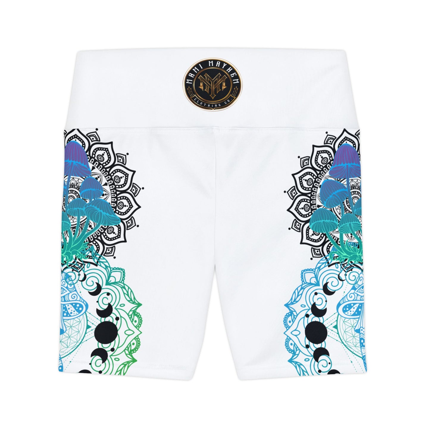 High Waisted Yoga Shorts (AOP)