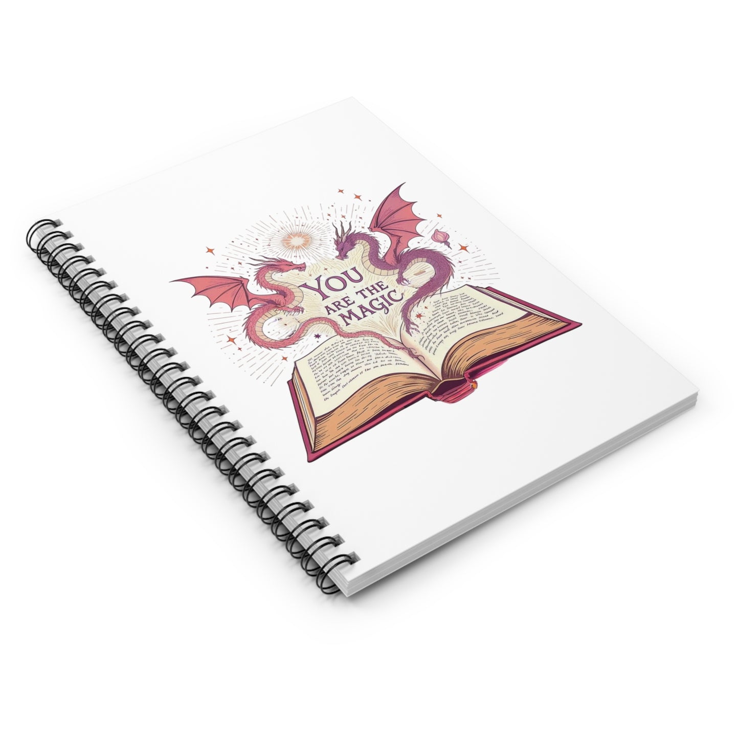 Magical Dragon Spiral Notebook | You Are the Magic, Fantasy Journal, Gift for Kids, Writing Journal, School Supplies, Creative Writing
