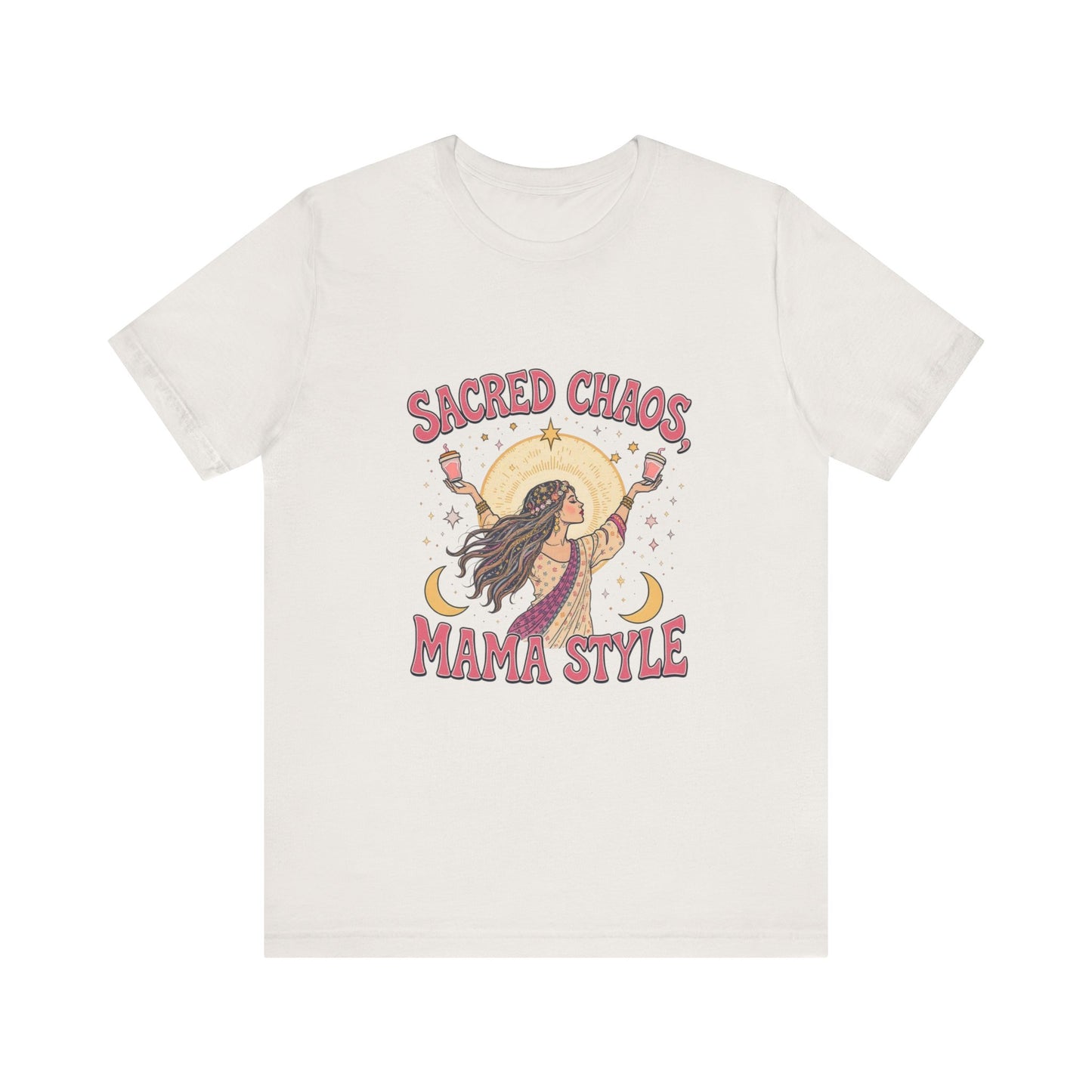 Sacred Chaos Mama Style Unisex Tee | Boho Shirt for Moms | Gift for Mothers Day, Birthday, or Self-Care Sunday