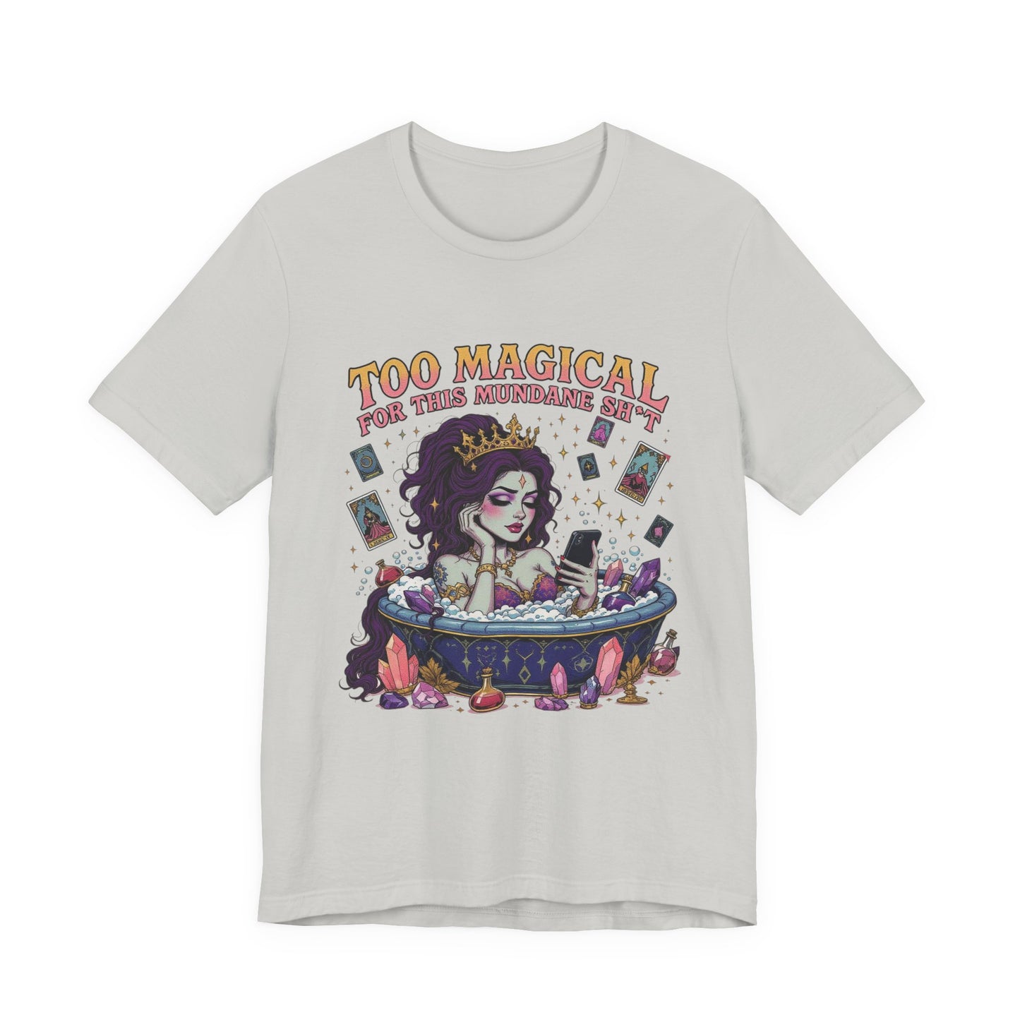Too Magical Unisex Tee - Playful Graphic Shirt, Perfect for Parties, Witches, Halloween, Gift for Her, Casual Wear, Jade Style