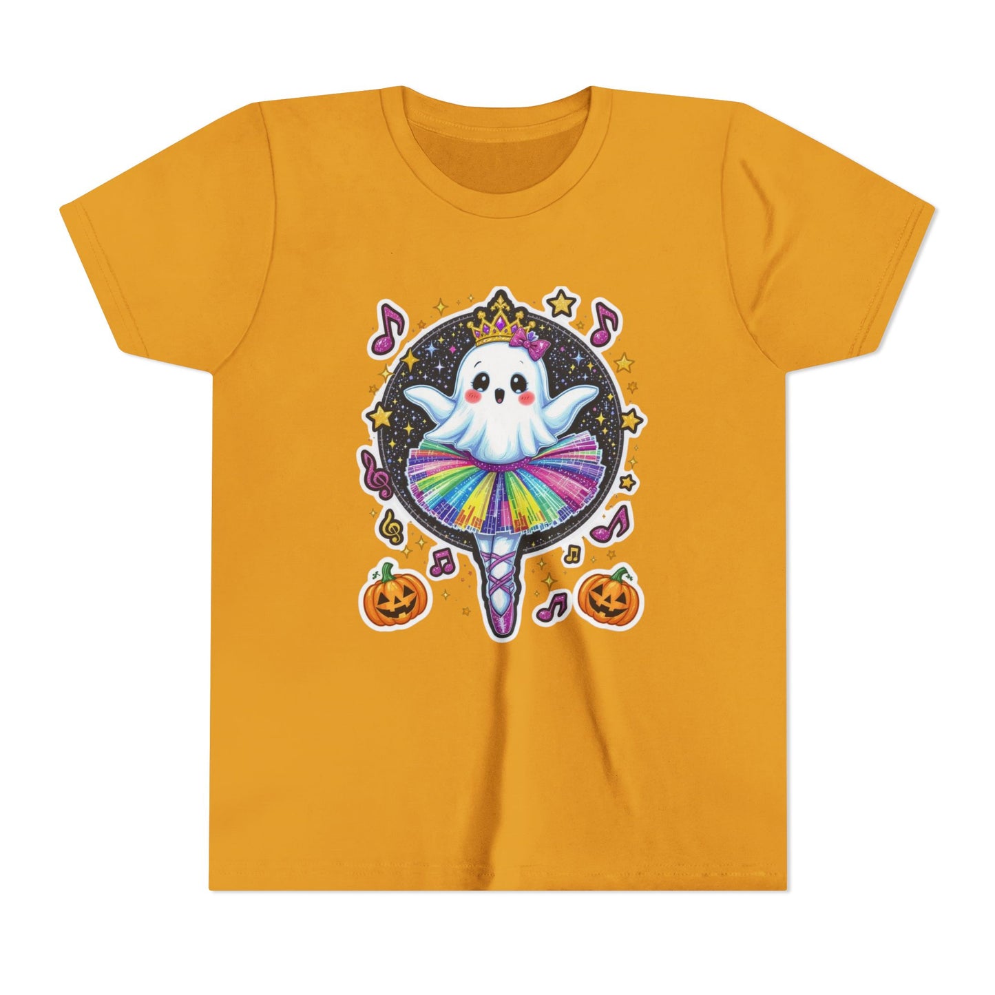 Ghost Ballerina Youth Tee, Cute Halloween Kids Shirt, Spooky Dancing Girl T-Shirt, Scary Toddler Top, Children's Clothing, Haunted Ballet