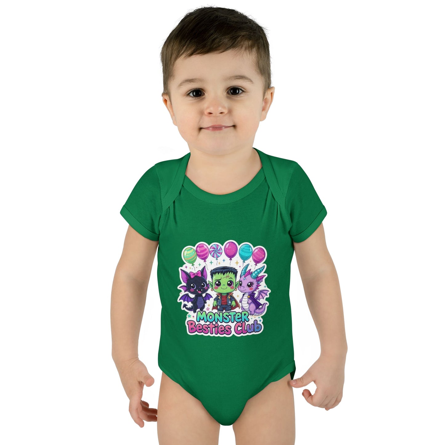 Adorable Monster Themed Baby Bodysuit