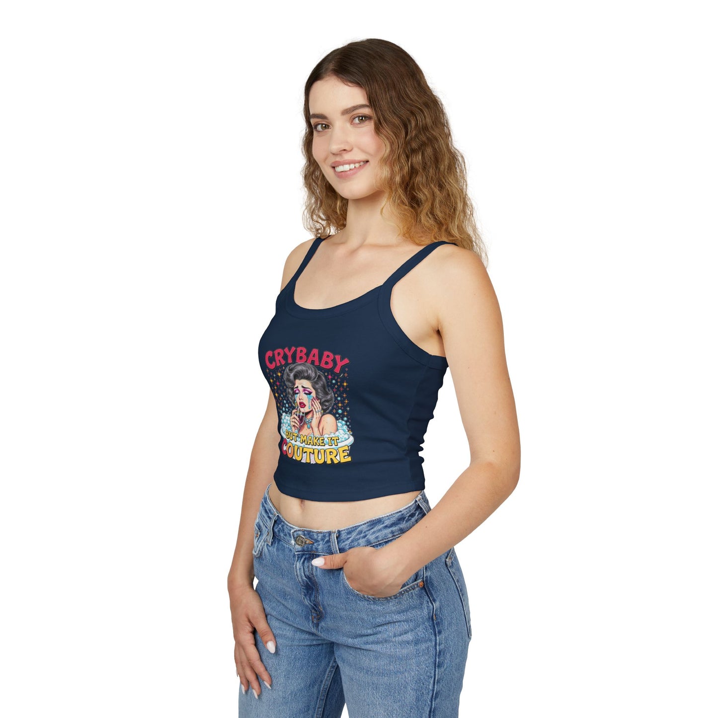 Couture Crybaby Tank Top, Women's Sleeveless Tee, Edgy Grunge Cami, Trendy Fashion Shirt, Cool Streetwear Vest