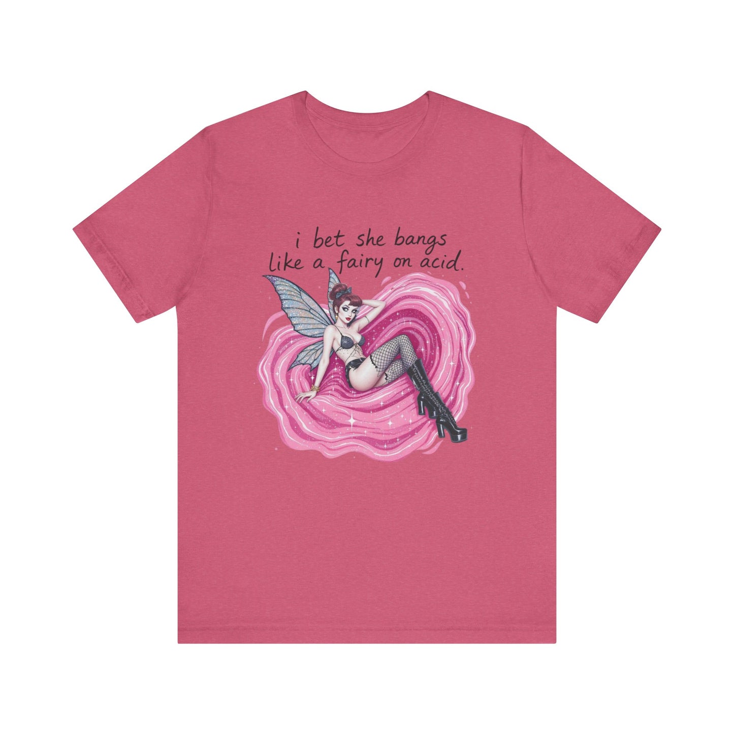 Acid Fairy Tee, Psychedelic Graphic T-Shirt, Unisex Jersey Short Sleeve Tee, Festival Shirt, Hippie Tee, Magical Tee, Rave Tee