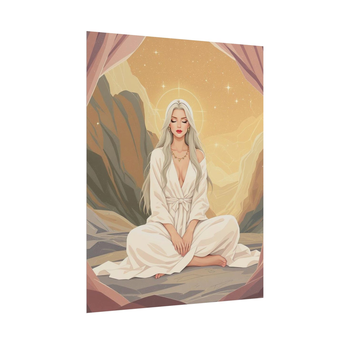 Spiritual Art Print, Meditation Poster, Wall Decor, Boho Home Decor, Zen Art, Gift for Her