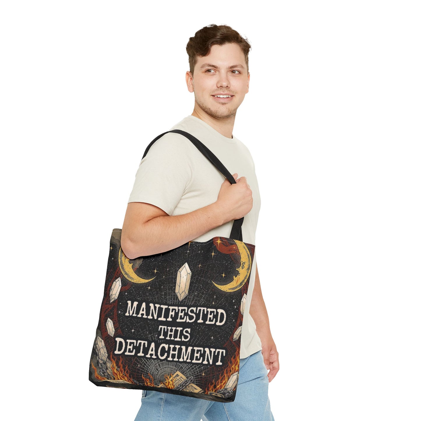 Mystical Manifestation Tote Bag, Boho Tote, Witchy Tote, Spiritual Bag, Gift for Him/Her, Everyday Carryall