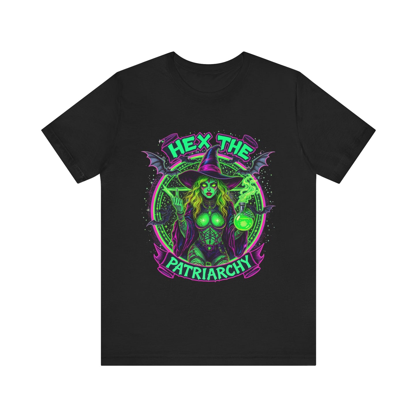 Hex the Patriarchy T-Shirt, Witchcraft Graphic Tee, Feminist Shirt, Spooky Apparel, Gift for Witches