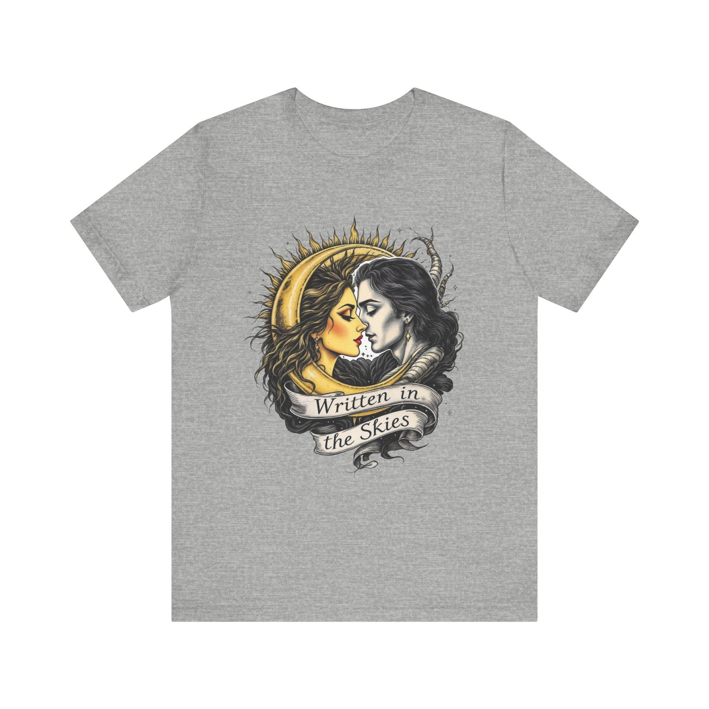 Celestial Love Unisex Tee | Written in the Skies T-Shirt, Astrology Shirt, Romantic Gift, Couple Matching Tee, Unique Graphic Tee