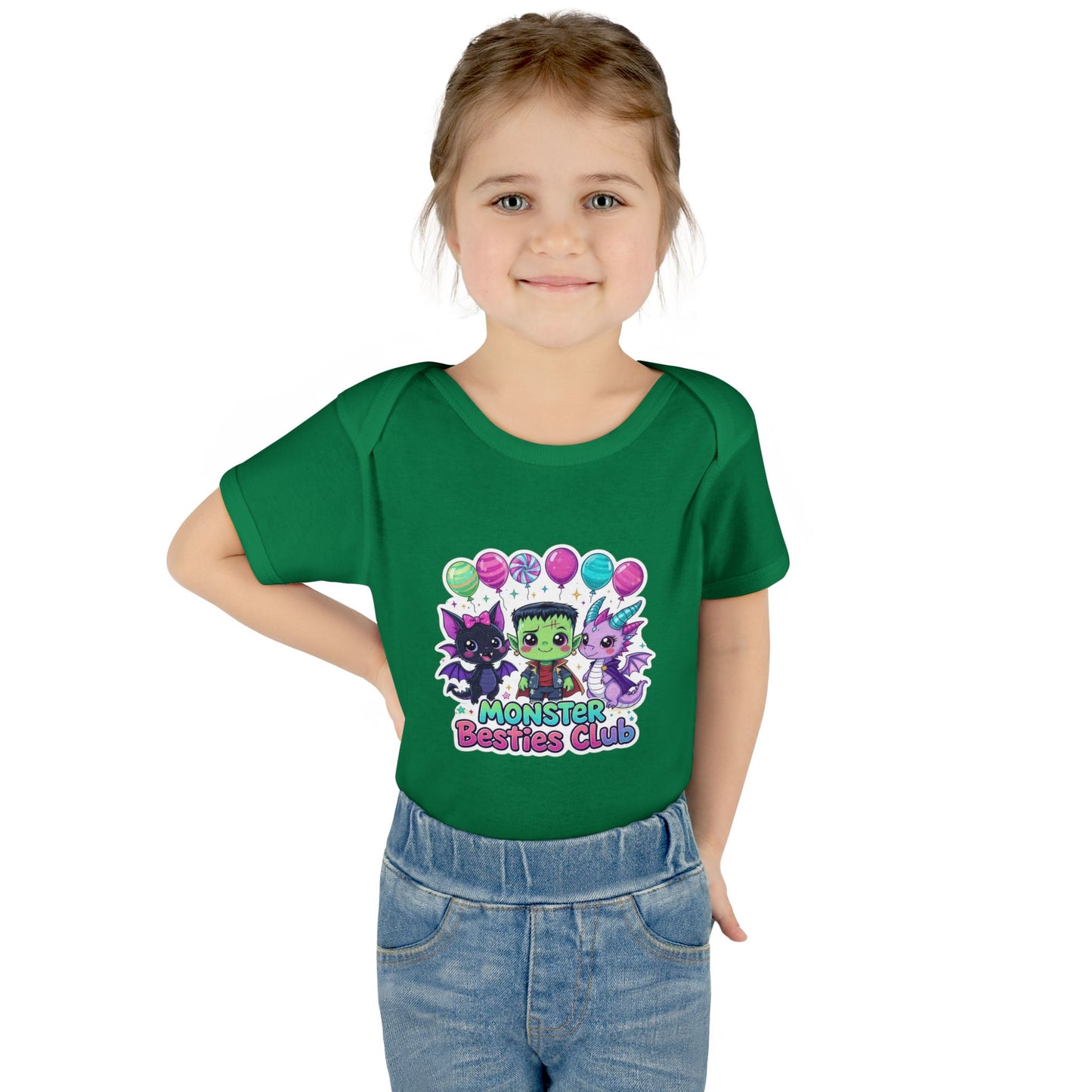 Adorable Monster Themed Baby Bodysuit