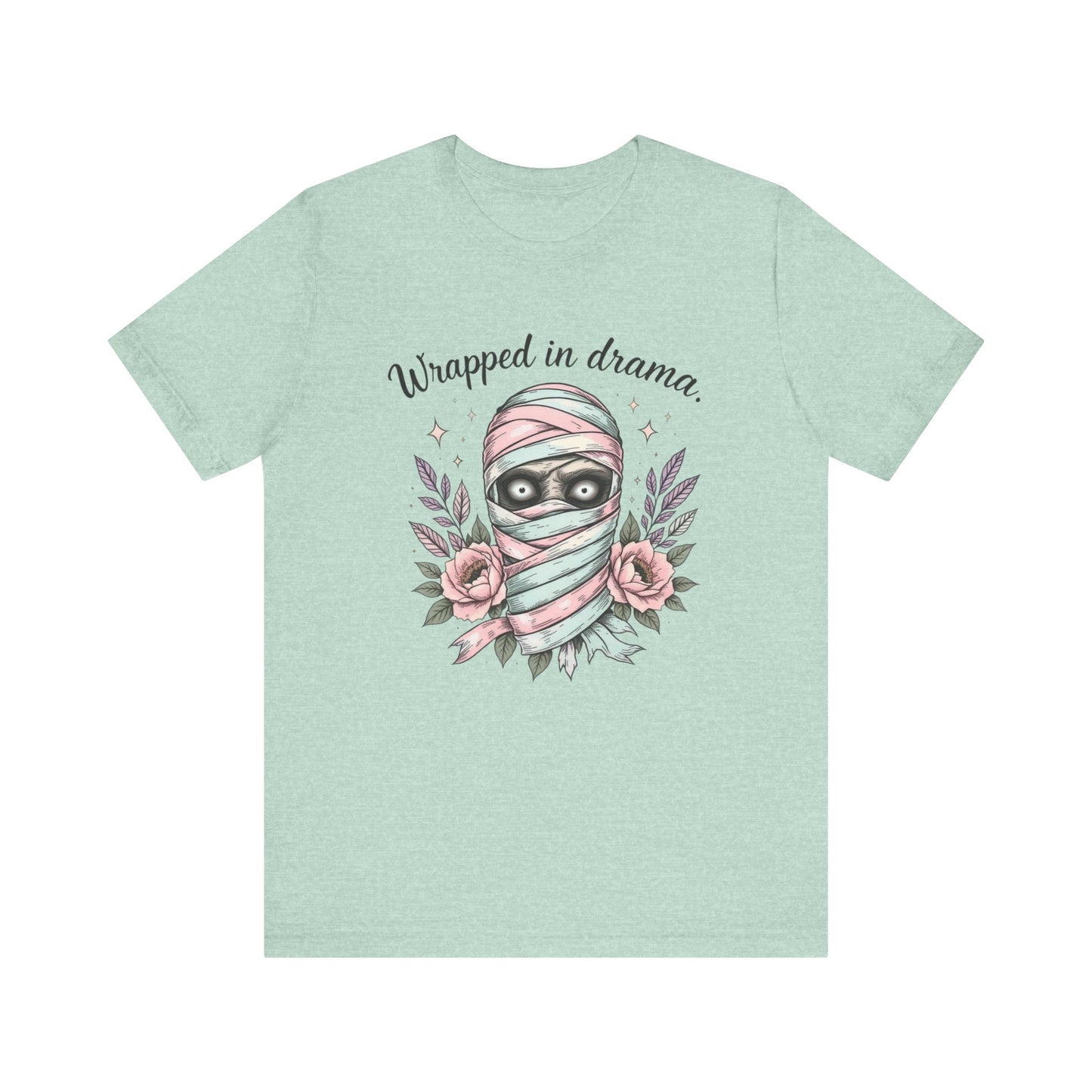 Mummy Tee for Drama Lovers, Graphic T-Shirt for Halloween, Cute Gift for Friends, Cozy Casual Wear, Fun Statement Top