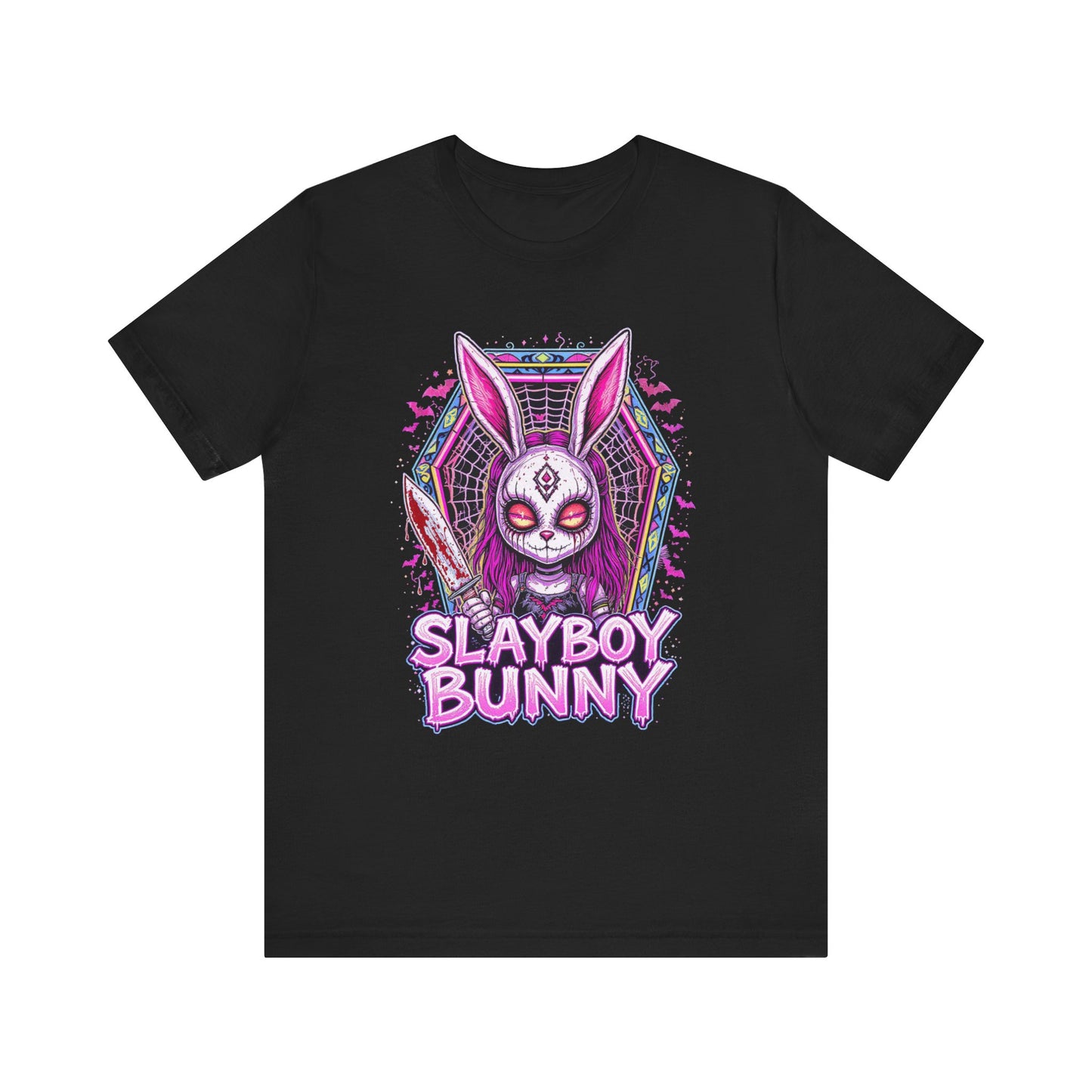 Slayboy Bunny T-Shirt - Unisex Jersey Tee, Funny Graphic Tee, Gift for Bunny Lovers, Halloween Outfit, Statement Shirt