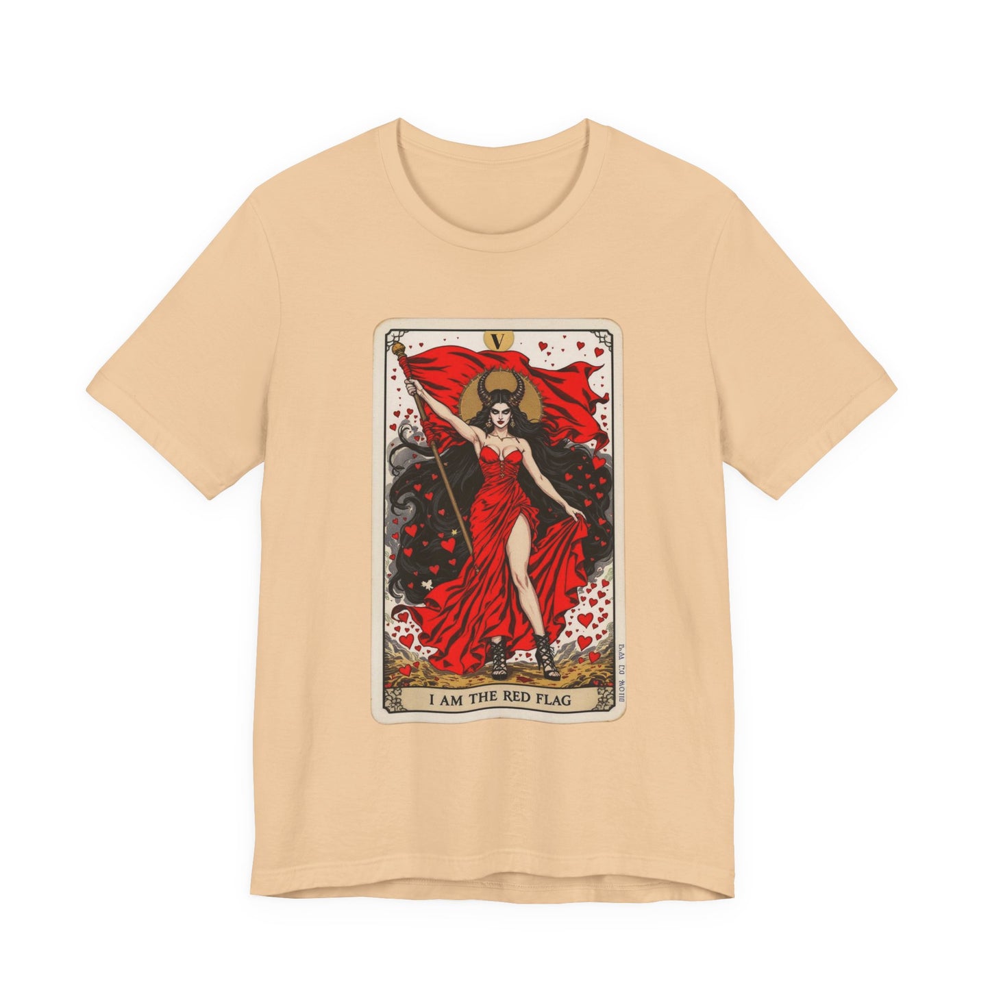 Red Flag Goddess Tee | Unisex Jersey Shirt, Feminist Gift, Statement Top, Occasional Wear, Bold Fashion