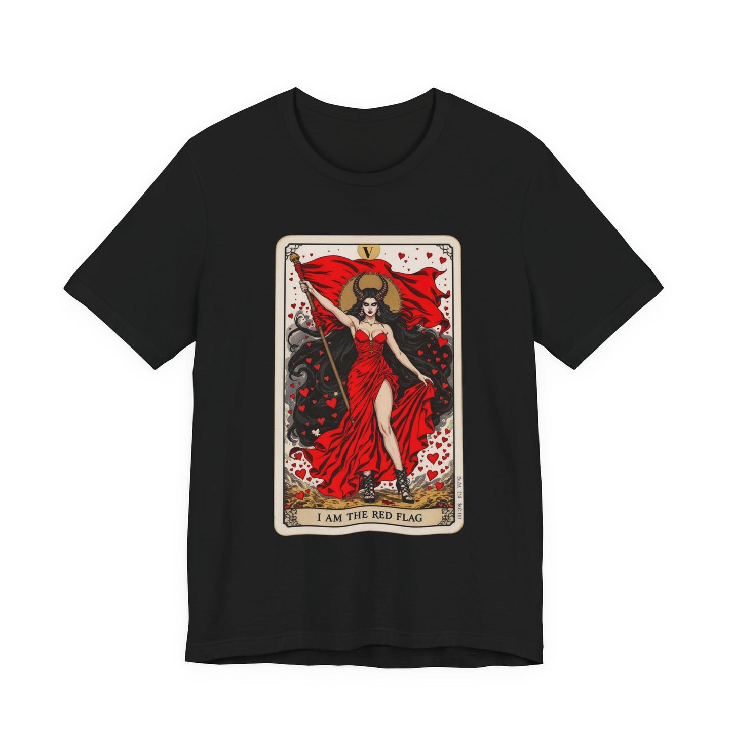 Red Flag Goddess Tee | Unisex Jersey Shirt, Feminist Gift, Statement Top, Occasional Wear, Bold Fashion