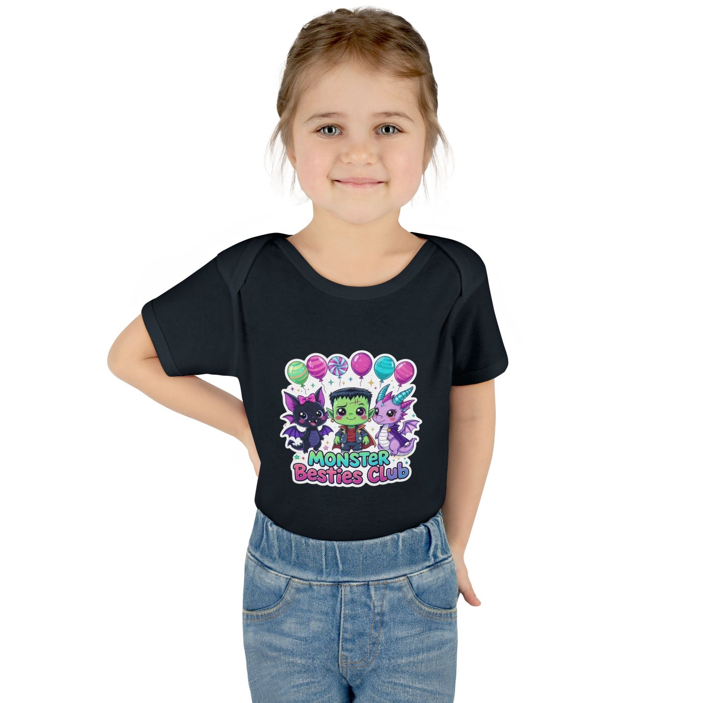 Adorable Monster Themed Baby Bodysuit