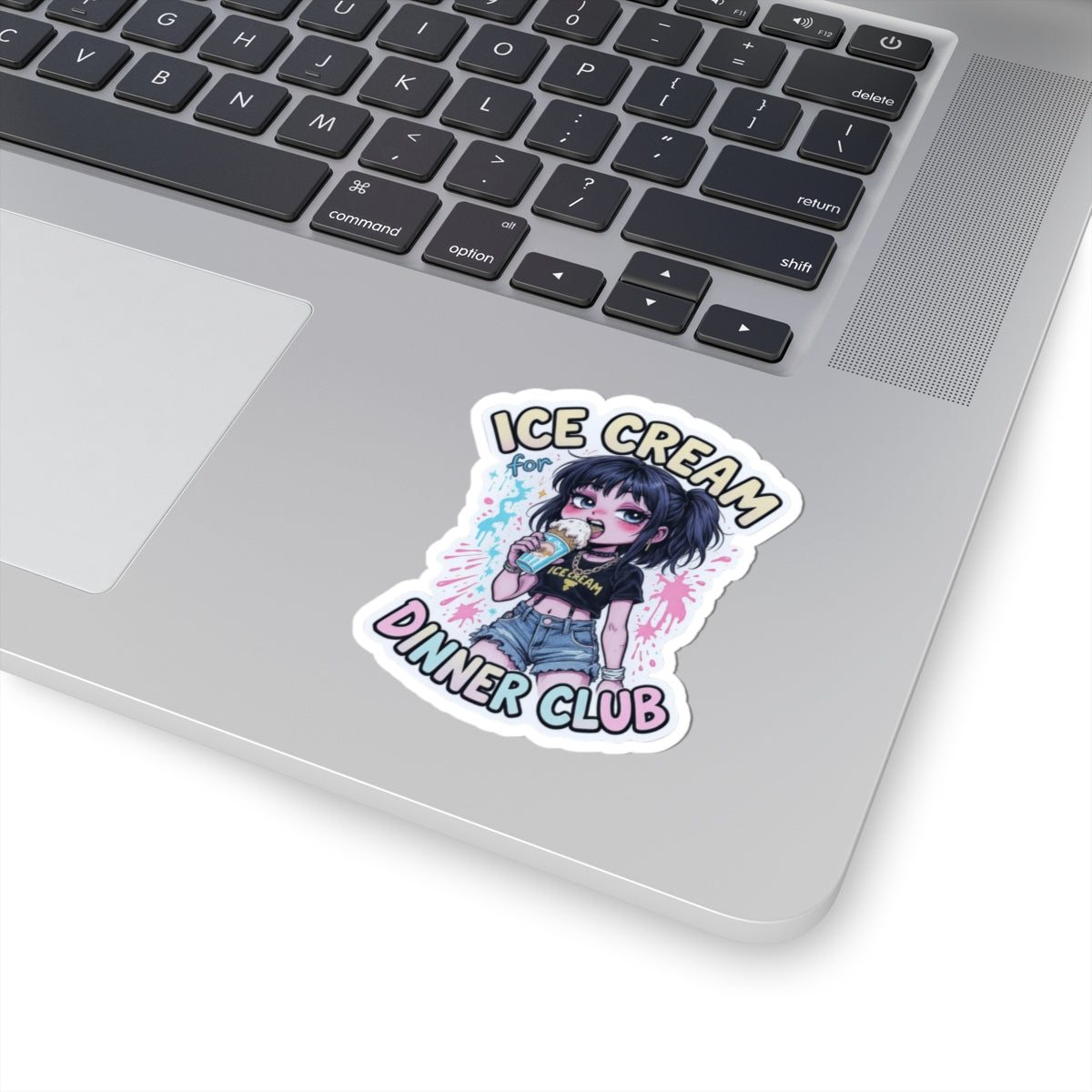 Cool Ice Cream Dinner Club Stickers, Fun Laptop Decal, Cute Planner Accessory, Kawaii Gift for Teens, Aesthetic Sticker Art