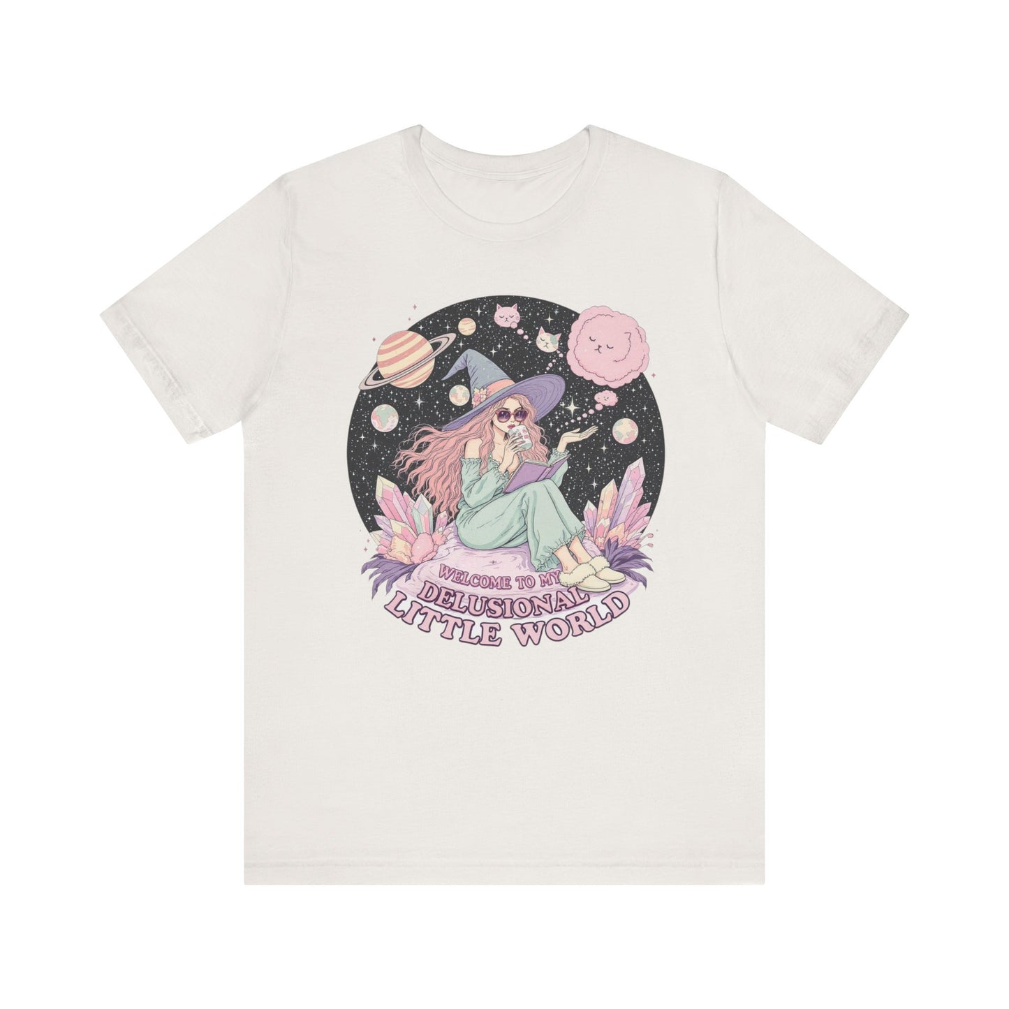 Whimsical Graphic Tee for Dreamers, Delusional Little World Shirt, Cute Trendy T-Shirt, Gift for Her, Fantasy-Inspired Apparel
