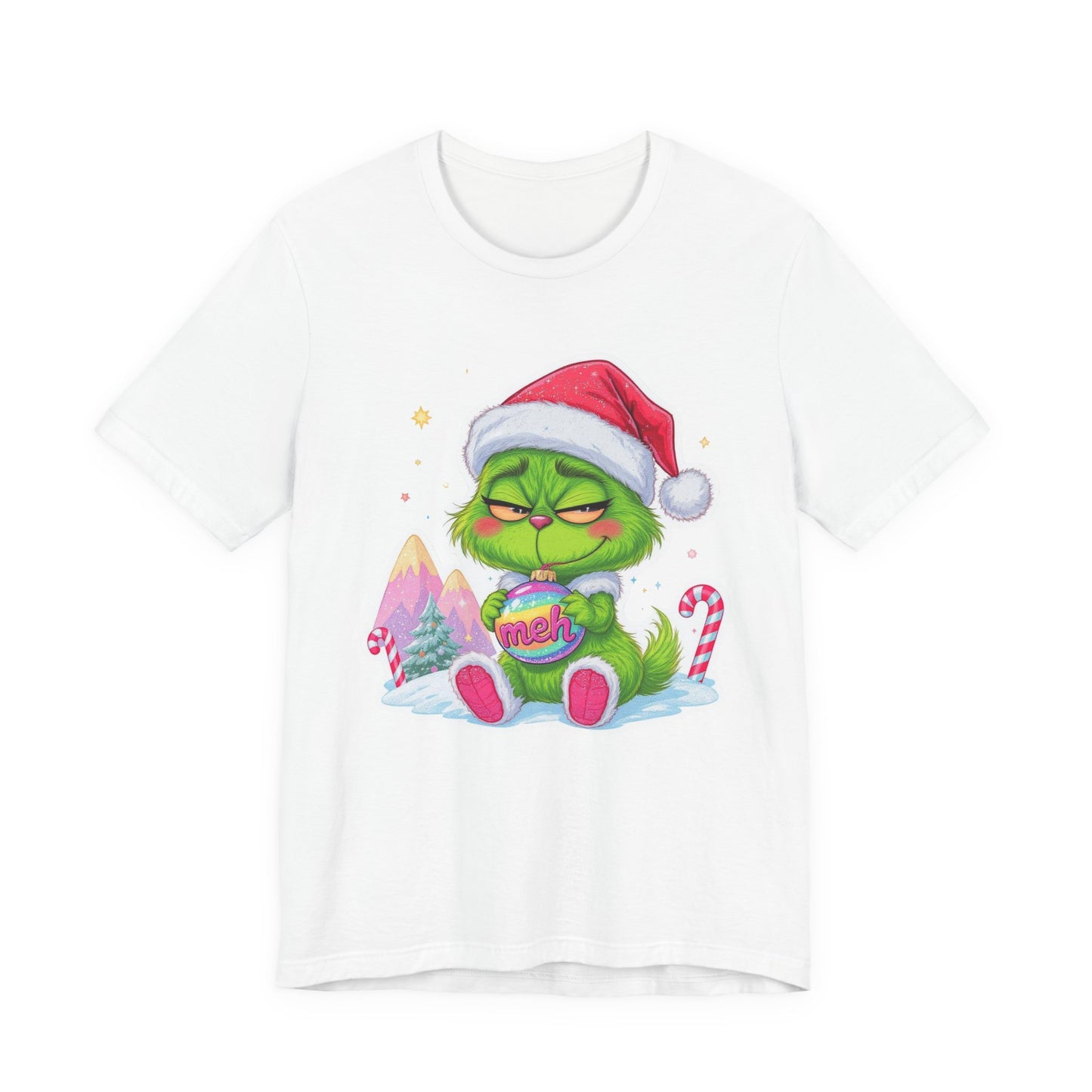 Christmas Grinch Tee, Festive T-Shirt, Holiday Gift, Unisex Short Sleeve Shirt, Cute Winter Wear, Family Celebrations