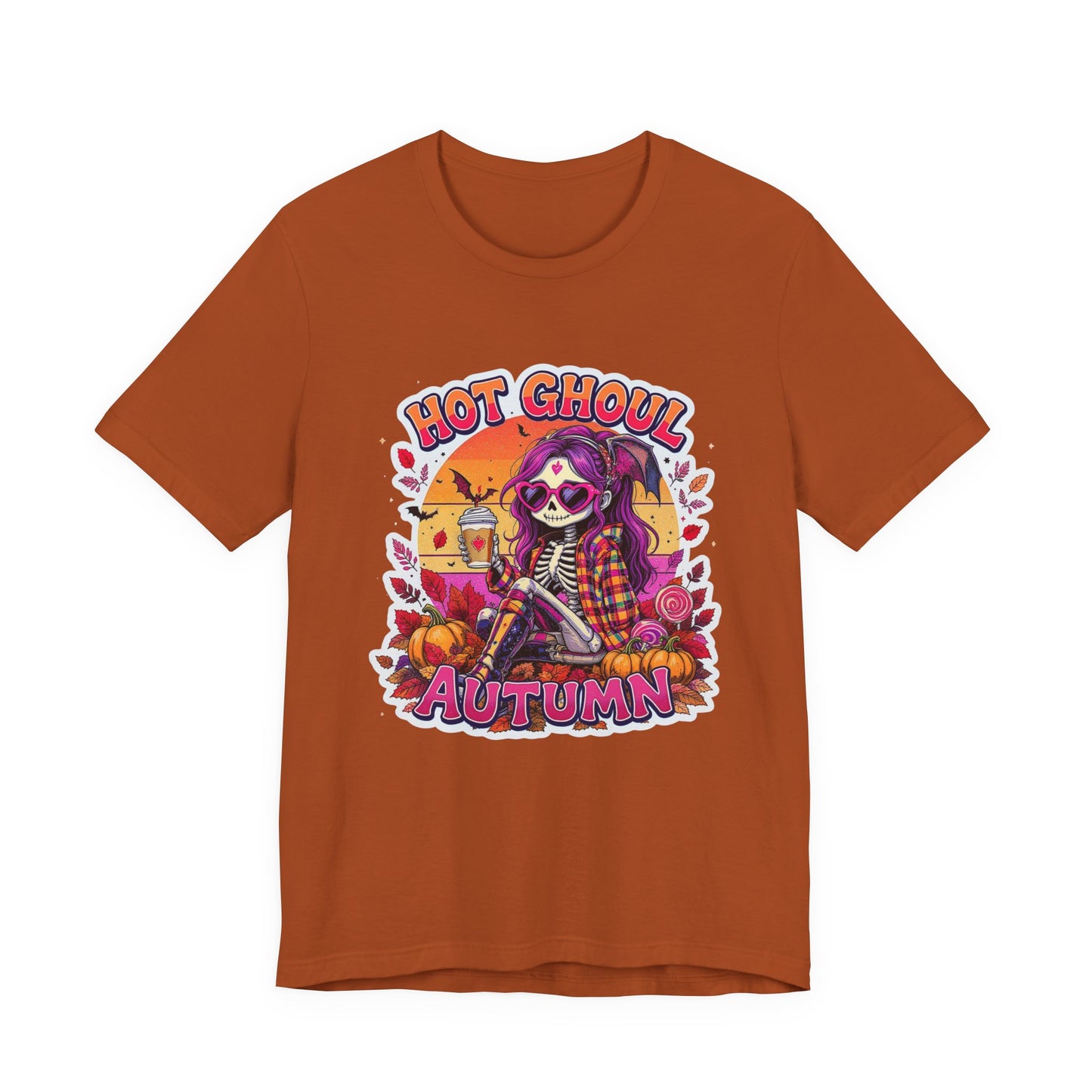 Autumn-Themed Graphic Tee for Spooky Season, Halloween Shirt, Cozy Fall Top, Gift for Ghoul Lovers, Unique Pumpkin Tee