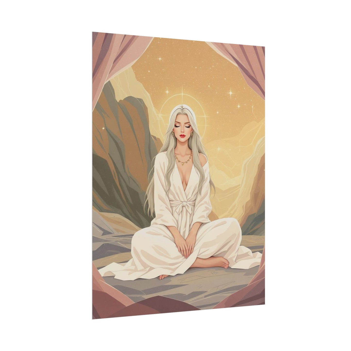 Spiritual Art Print, Meditation Poster, Wall Decor, Boho Home Decor, Zen Art, Gift for Her