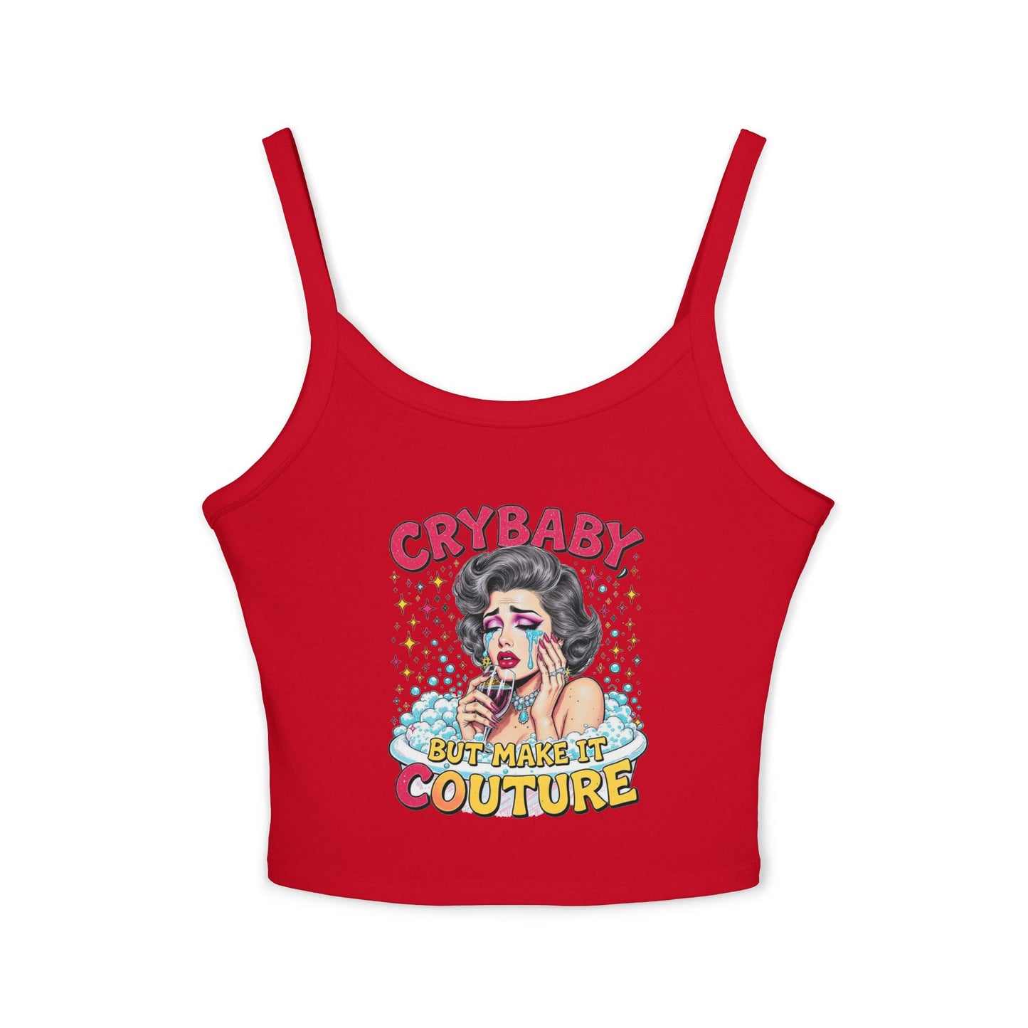 Couture Crybaby Tank Top, Women's Sleeveless Tee, Edgy Grunge Cami, Trendy Fashion Shirt, Cool Streetwear Vest