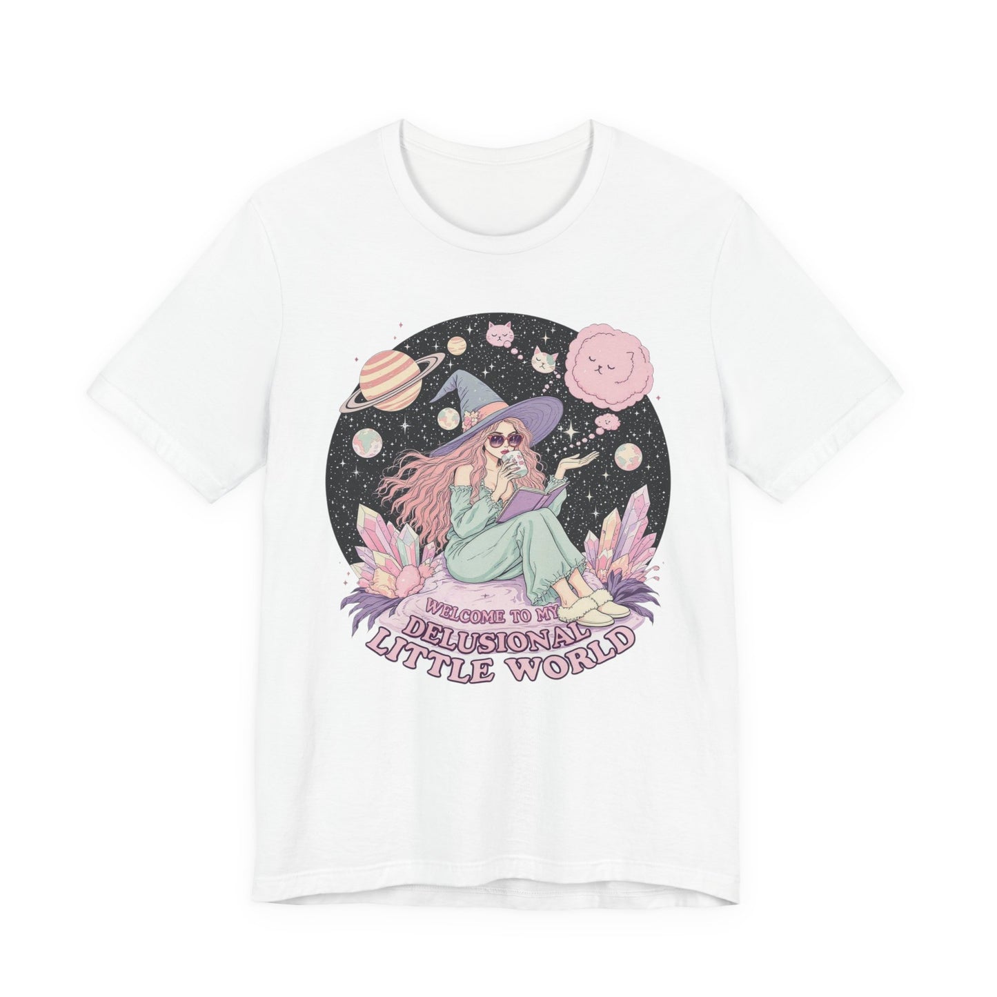 Whimsical Graphic Tee for Dreamers, Delusional Little World Shirt, Cute Trendy T-Shirt, Gift for Her, Fantasy-Inspired Apparel
