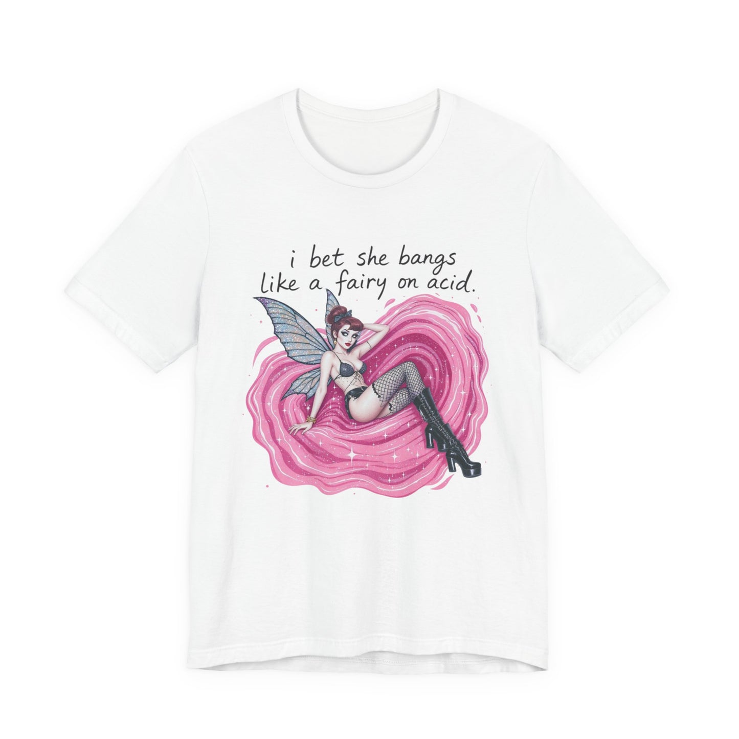 Acid Fairy Tee, Psychedelic Graphic T-Shirt, Unisex Jersey Short Sleeve Tee, Festival Shirt, Hippie Tee, Magical Tee, Rave Tee