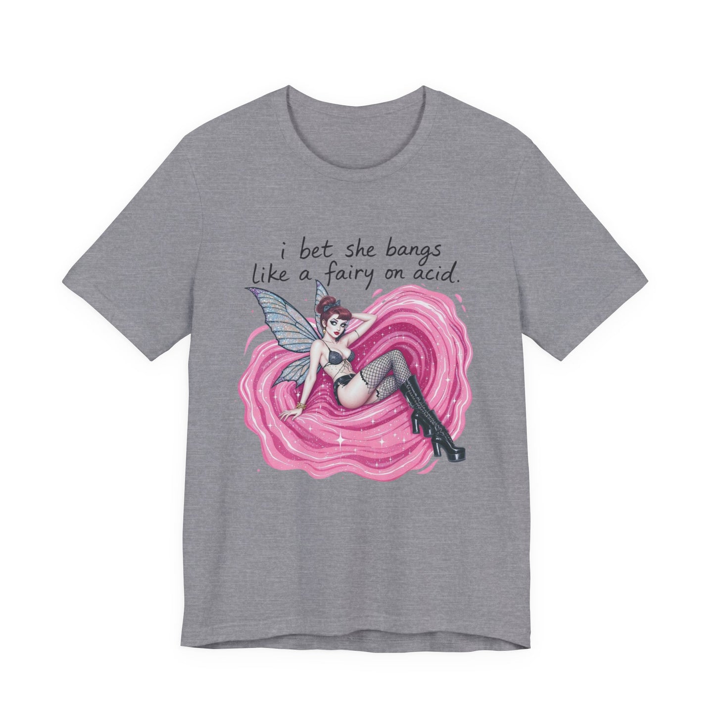 Acid Fairy Tee, Psychedelic Graphic T-Shirt, Unisex Jersey Short Sleeve Tee, Festival Shirt, Hippie Tee, Magical Tee, Rave Tee