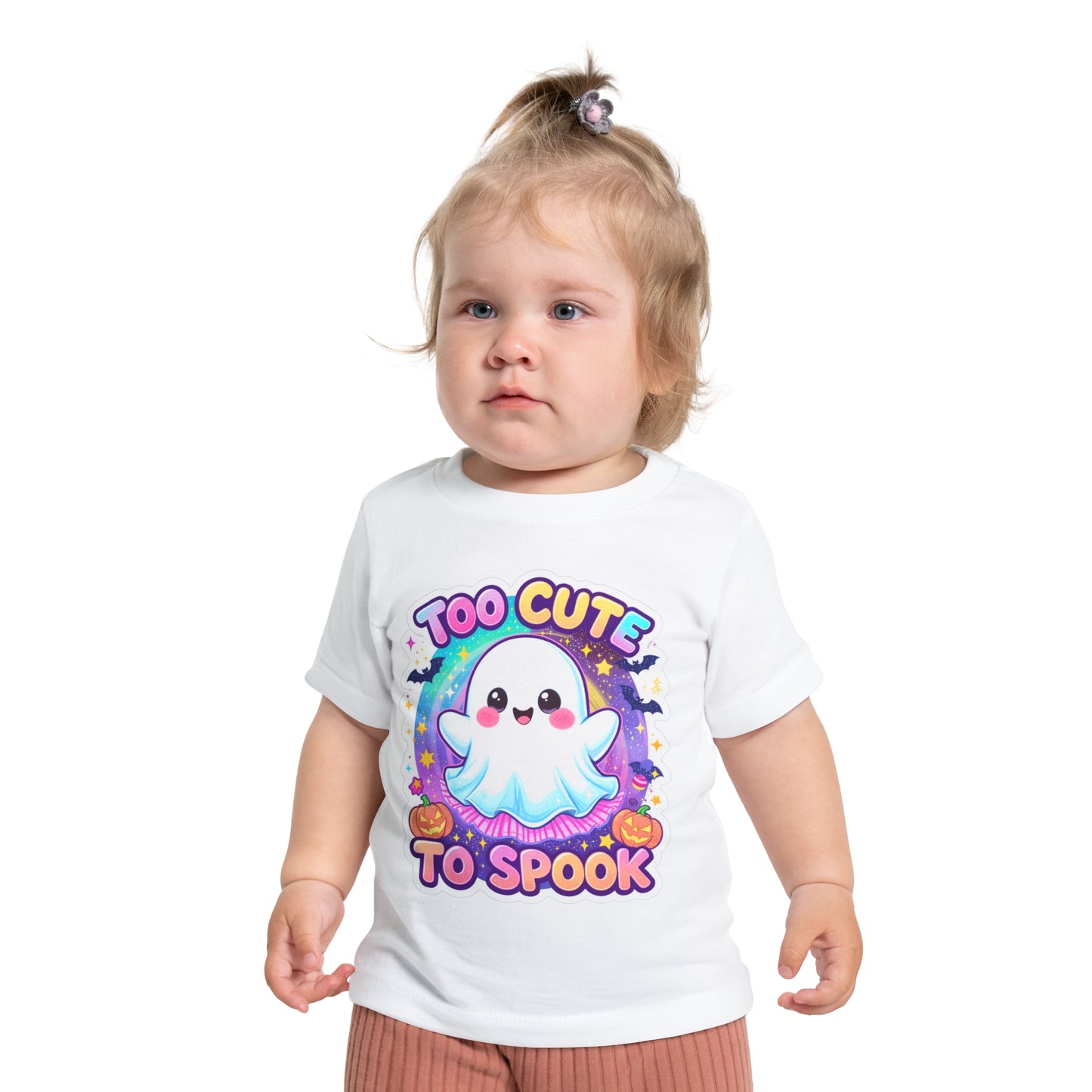 Too Cute to Spook Baby T-Shirt, Halloween Baby Shirt, Ghost Design Top, Toddler Costume Tee, Cute Kids Halloween Apparel