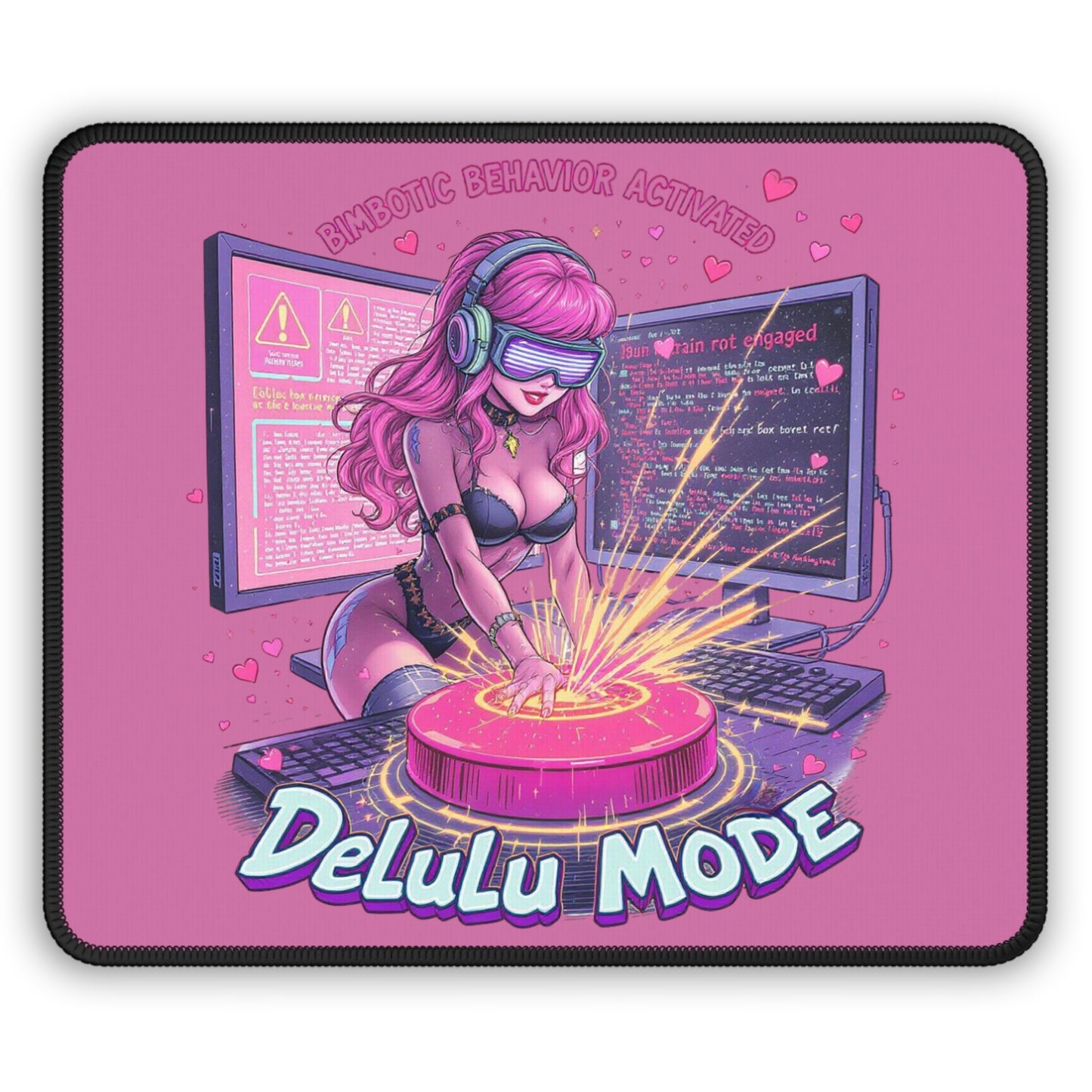 Vibrant Gaming Mouse Pad with 'Delulu Mode' Design - Perfect for Gamers, Streamers, Desk Decor, Birthday Gift, Home Office