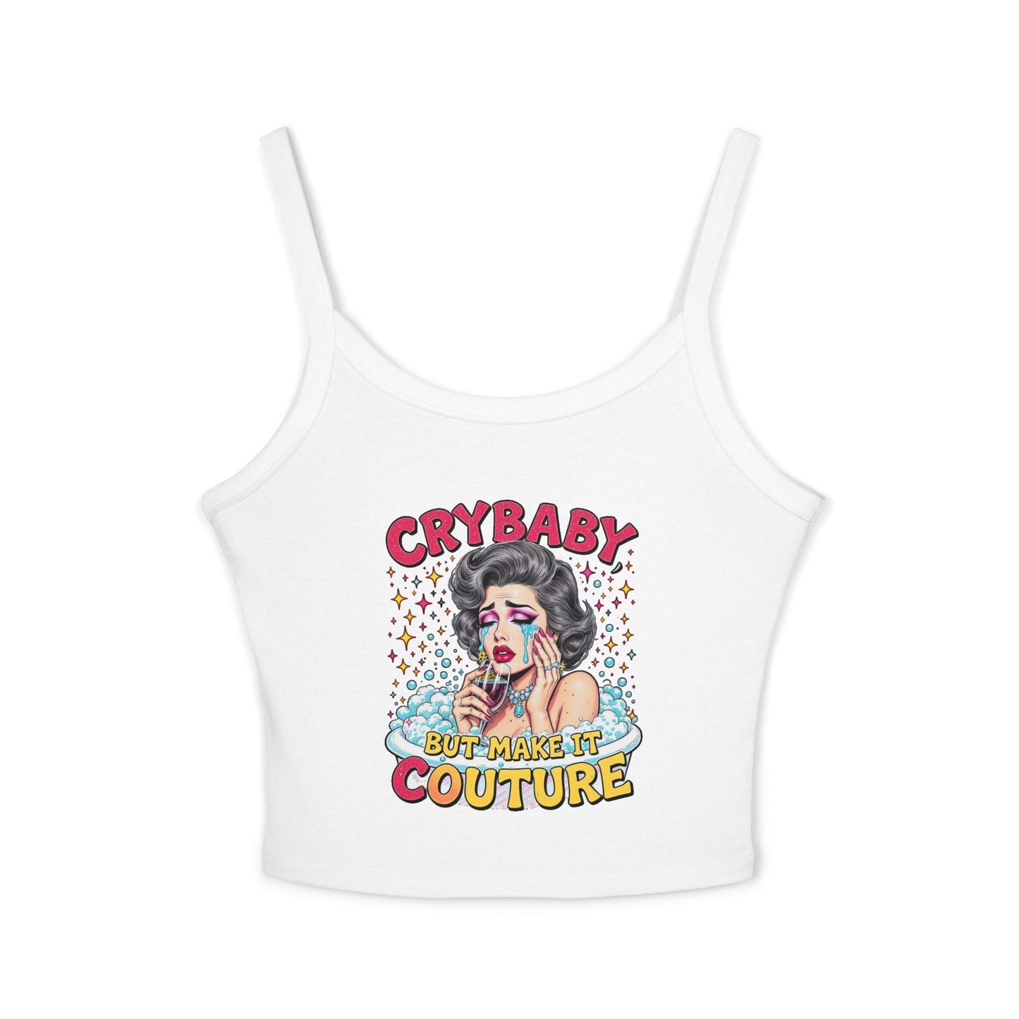 Couture Crybaby Tank Top, Women's Sleeveless Tee, Edgy Grunge Cami, Trendy Fashion Shirt, Cool Streetwear Vest