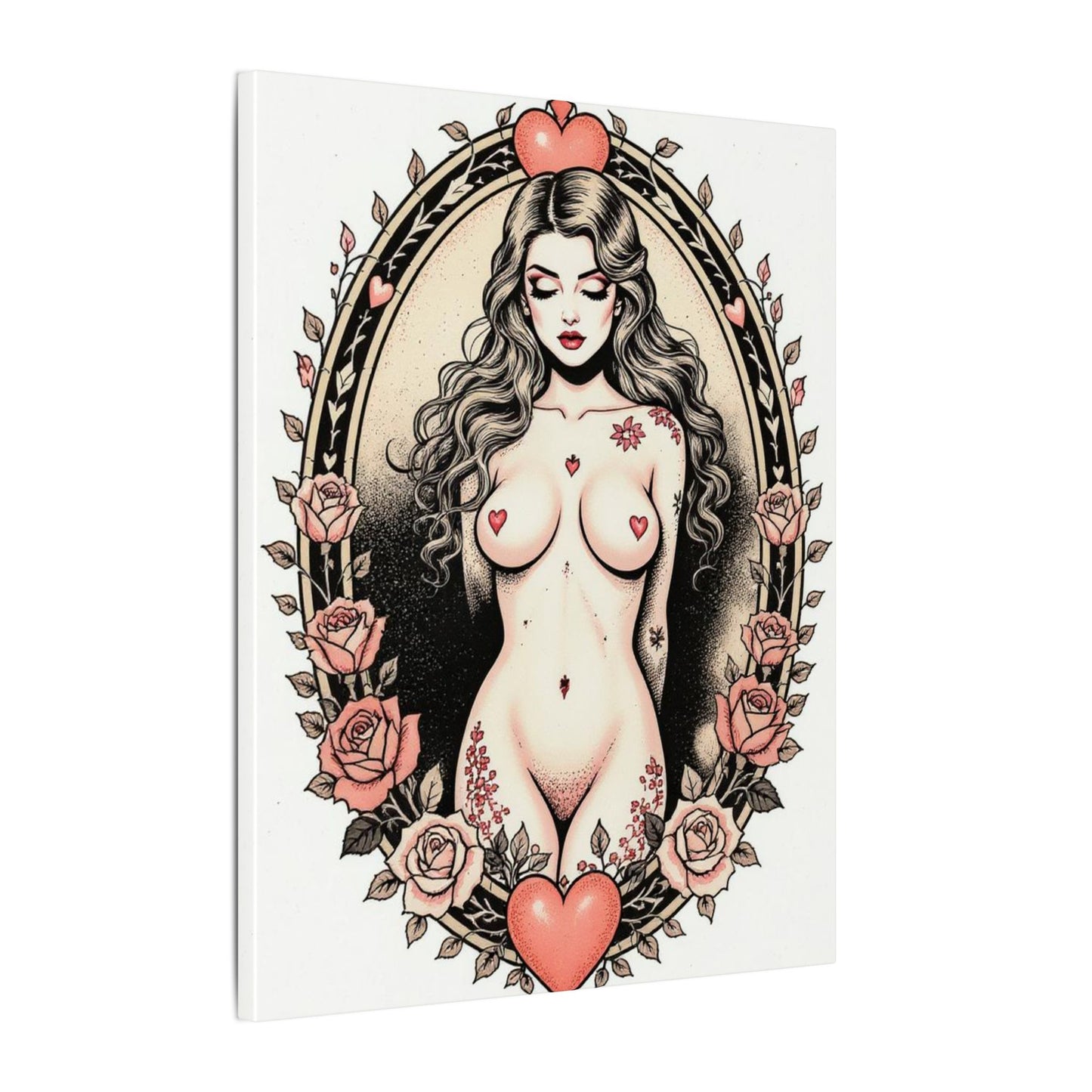 Elegant Art Canvas Print, Wall Decor, Bedroom Art, Romantic Gift, Valentine's Day Decor, Unique Home Décor
