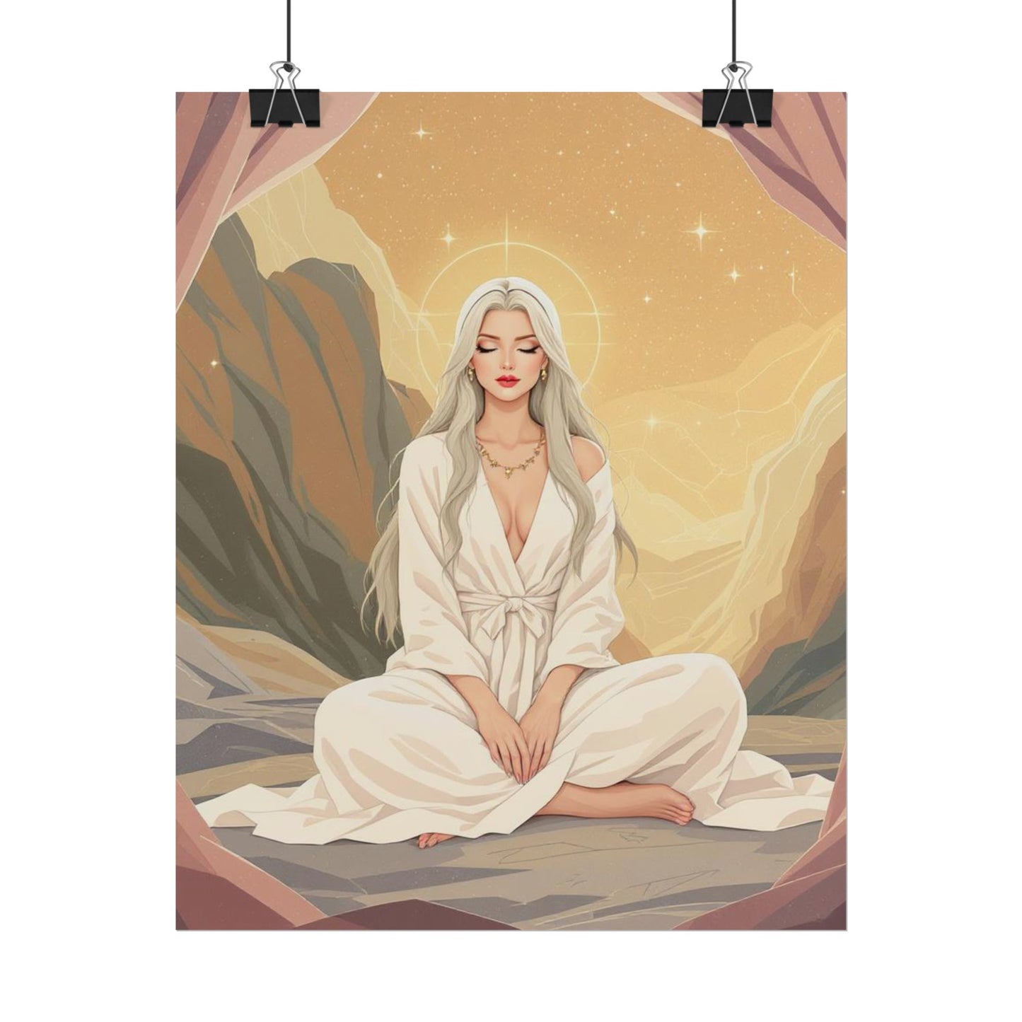 Spiritual Art Print, Meditation Poster, Wall Decor, Boho Home Decor, Zen Art, Gift for Her