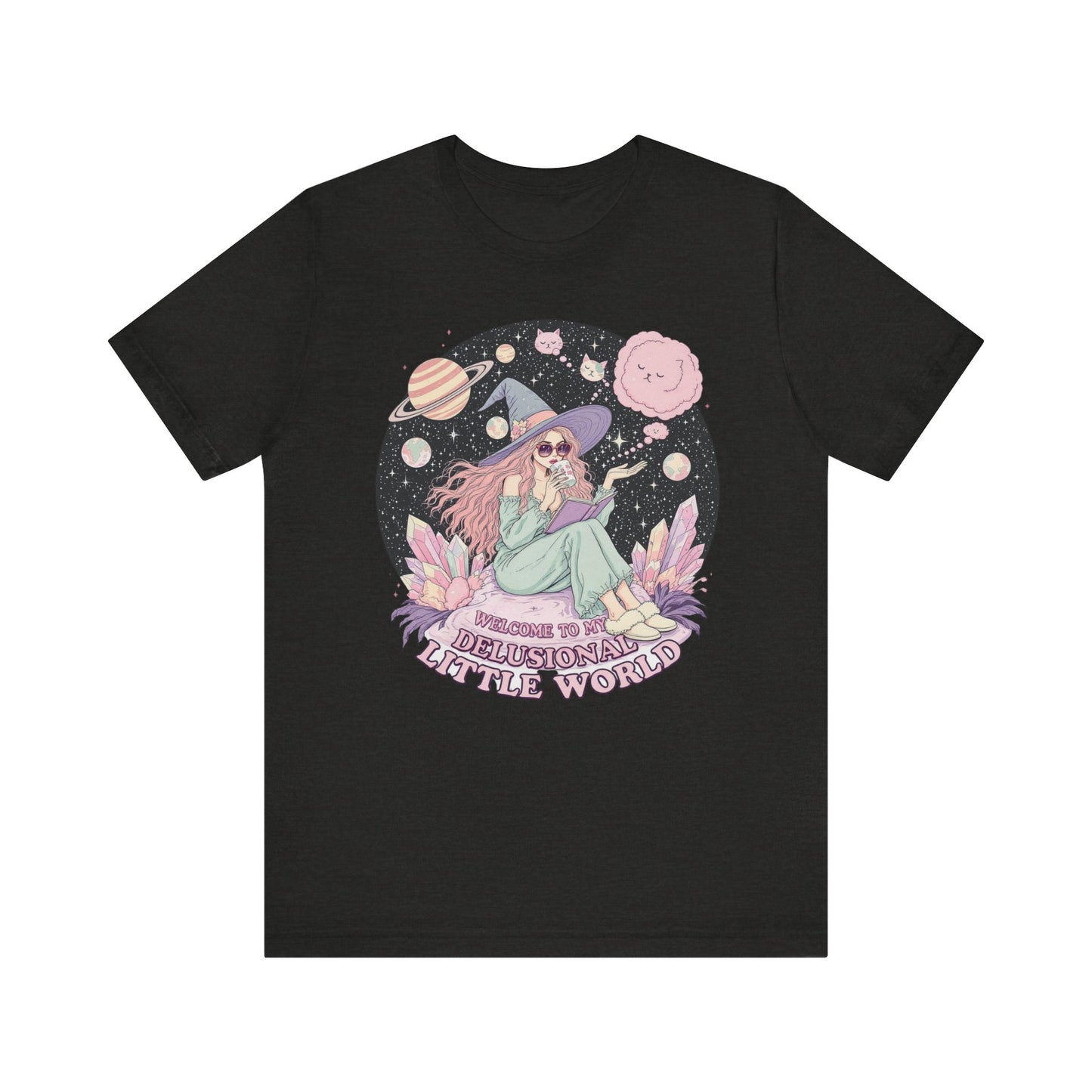 Whimsical Graphic Tee for Dreamers, Delusional Little World Shirt, Cute Trendy T-Shirt, Gift for Her, Fantasy-Inspired Apparel