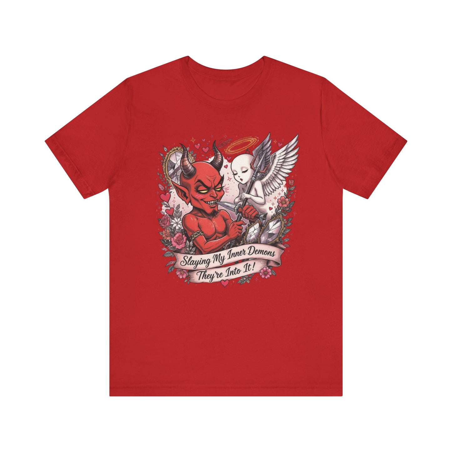 Devilish Delight Graphic Tee, Unisex T-shirt, Casual Wear, Unique Gift, Trendy Fashion Statement, Everyday Use, Occasional Wear