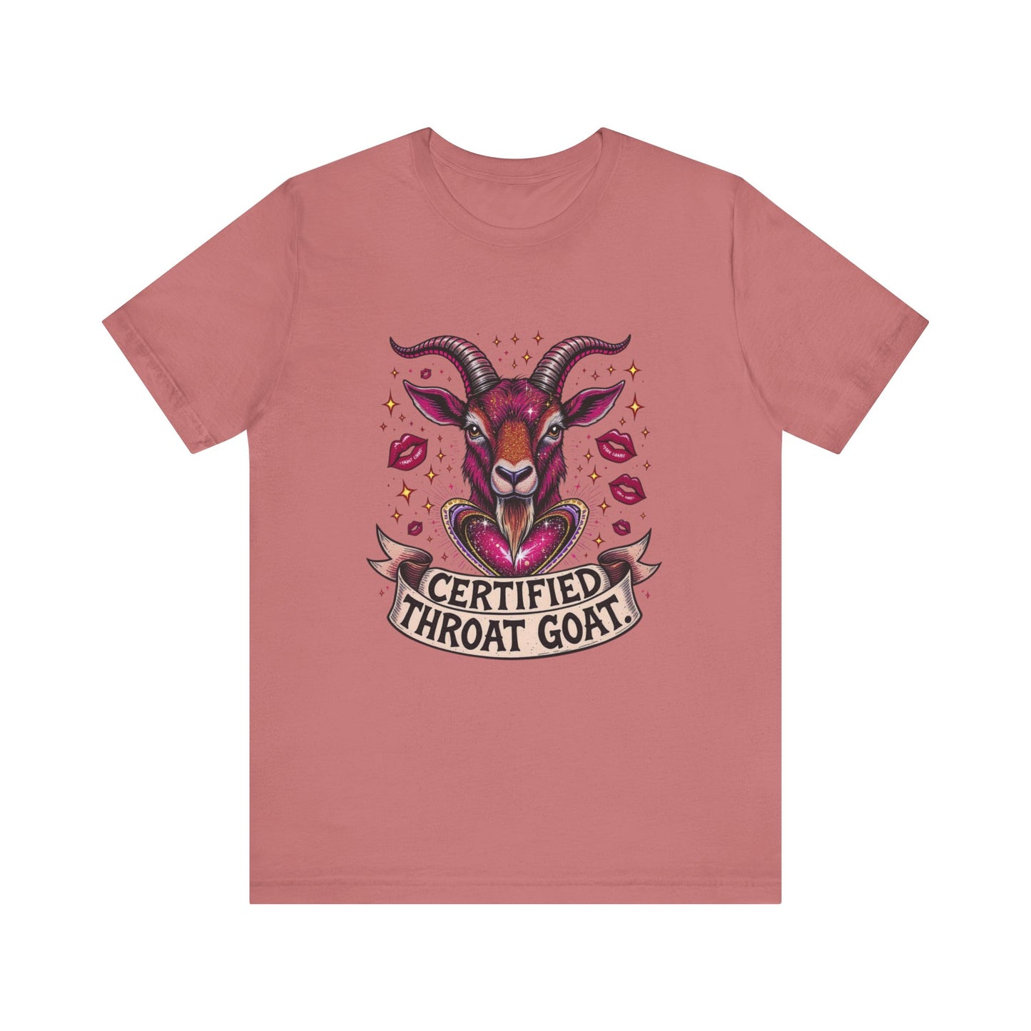 Certified Throat Goat Unisex Tee, Fun Graphic T-Shirt, Casual Wear, Gift for Friends, Statement Top, Unique Apparel
