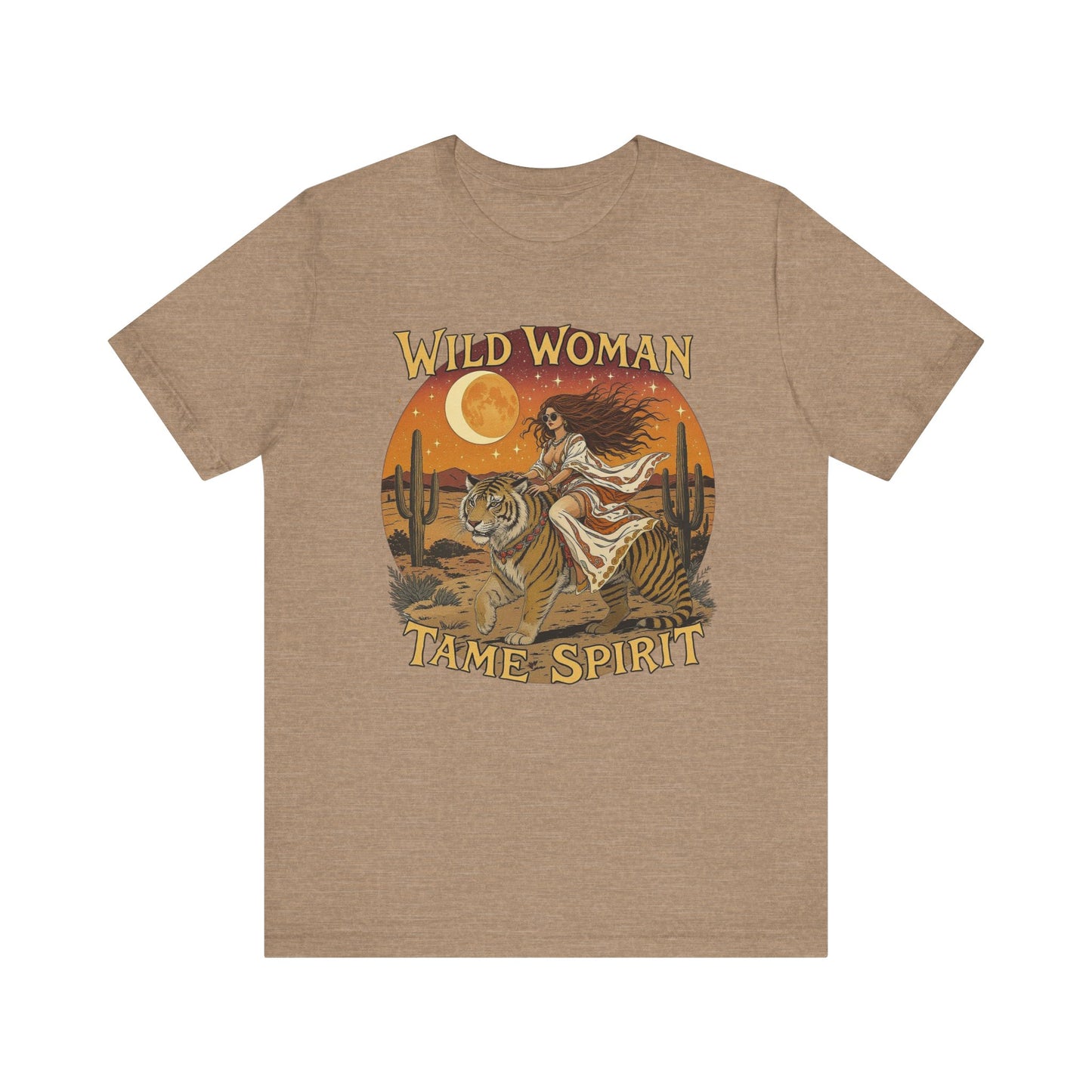 Wild Woman Tee | Bohemian Graphic Shirt for Adventurers, Casual Wear, Gift for Her, Festival Style, Nature Lover's Top
