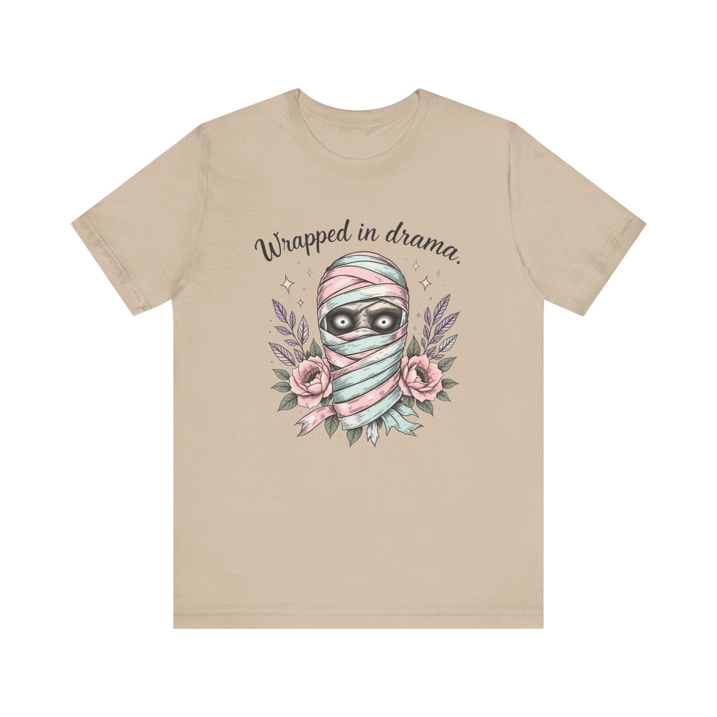 Mummy Tee for Drama Lovers, Graphic T-Shirt for Halloween, Cute Gift for Friends, Cozy Casual Wear, Fun Statement Top
