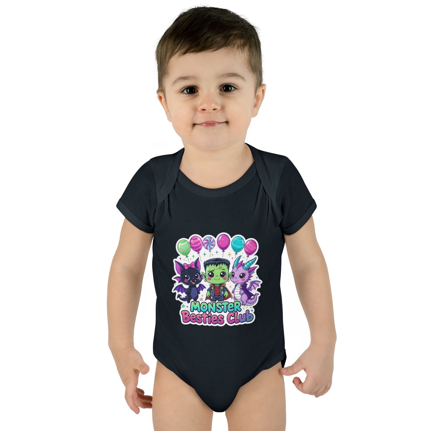 Adorable Monster Themed Baby Bodysuit
