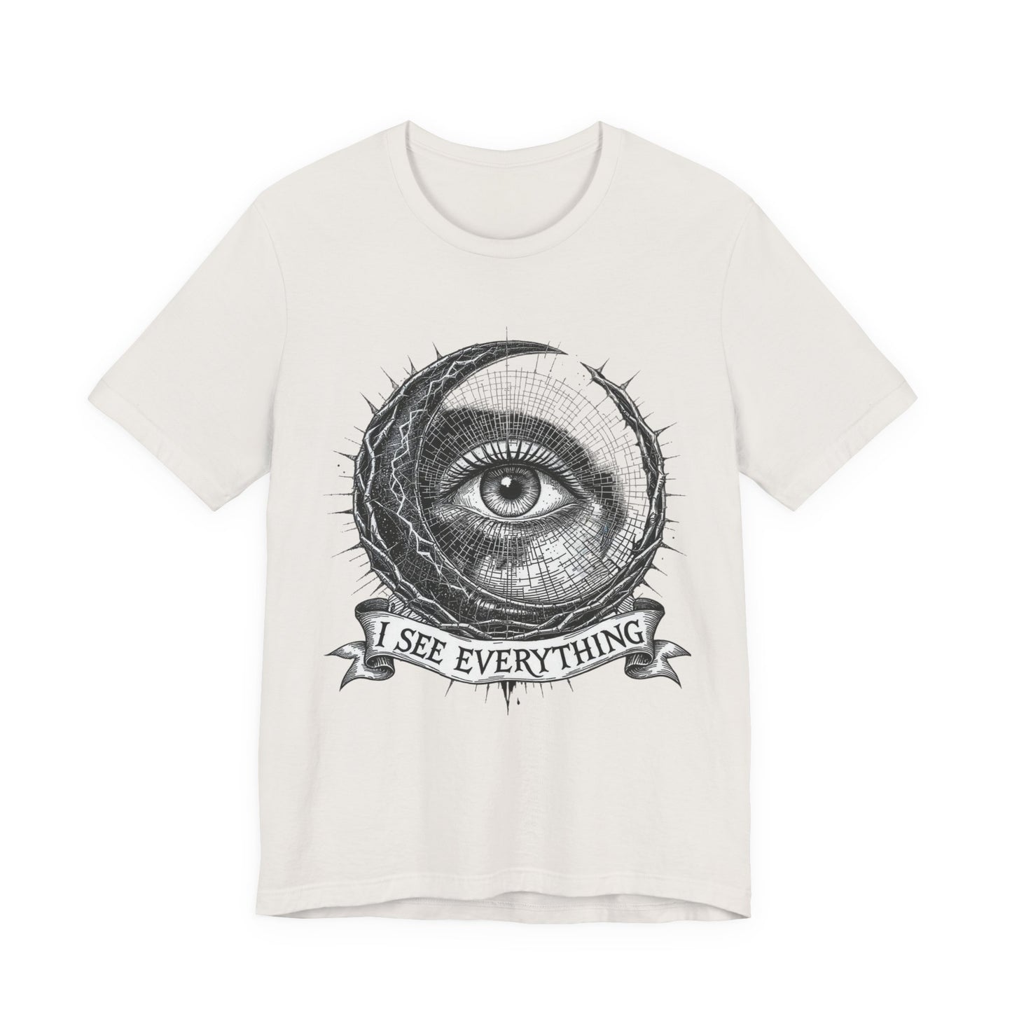 Unisex Eye Design Tee, I See Everything Shirt, Gift for Mindfulness, Casual Wear, Unique Graphic Tee, Spiritual Clothing
