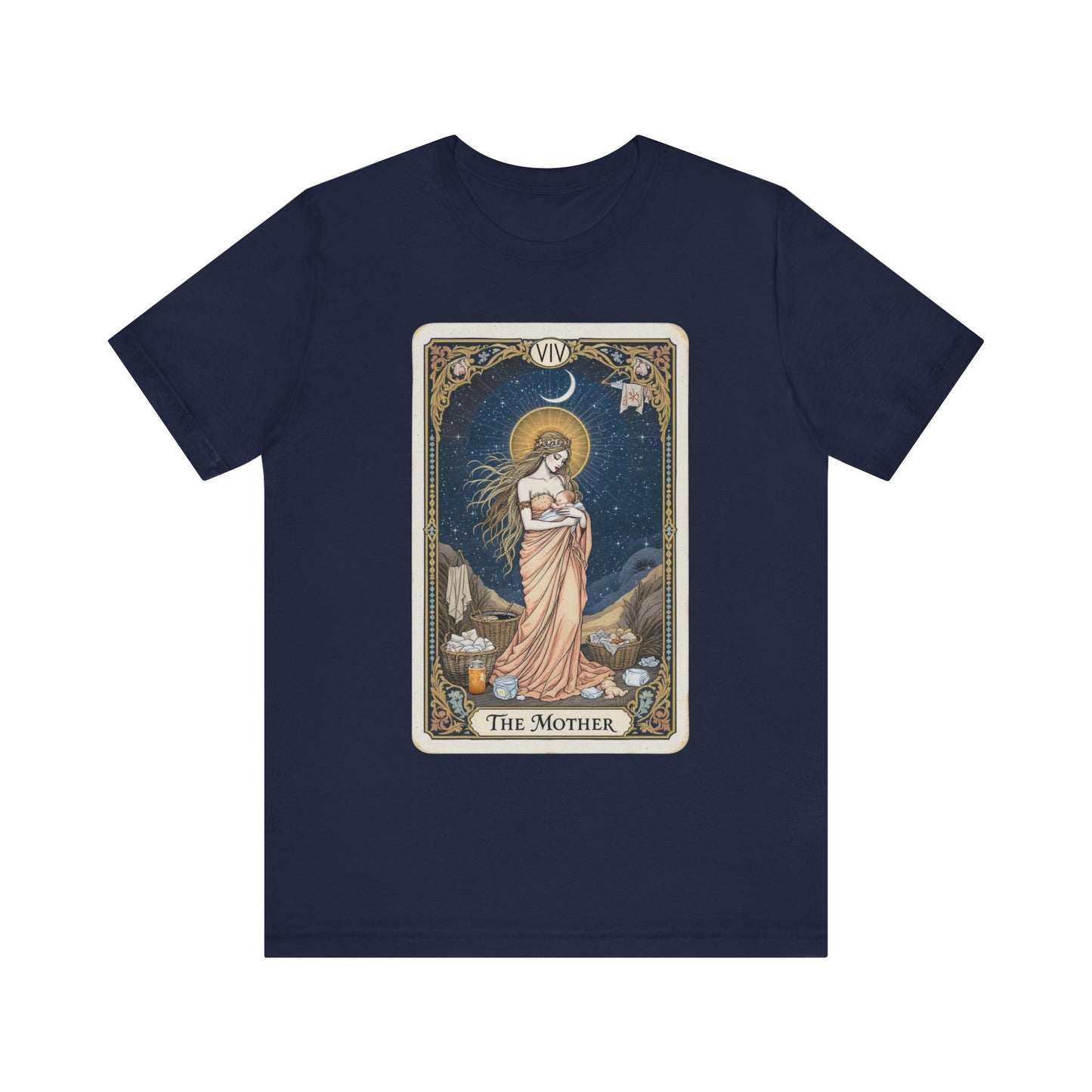 Motherly Love Tee, Comfortable Unisex T-Shirt, Tarot Card Design, Gift for Moms, Birthday Present, Bohemian Style, Casual Wear