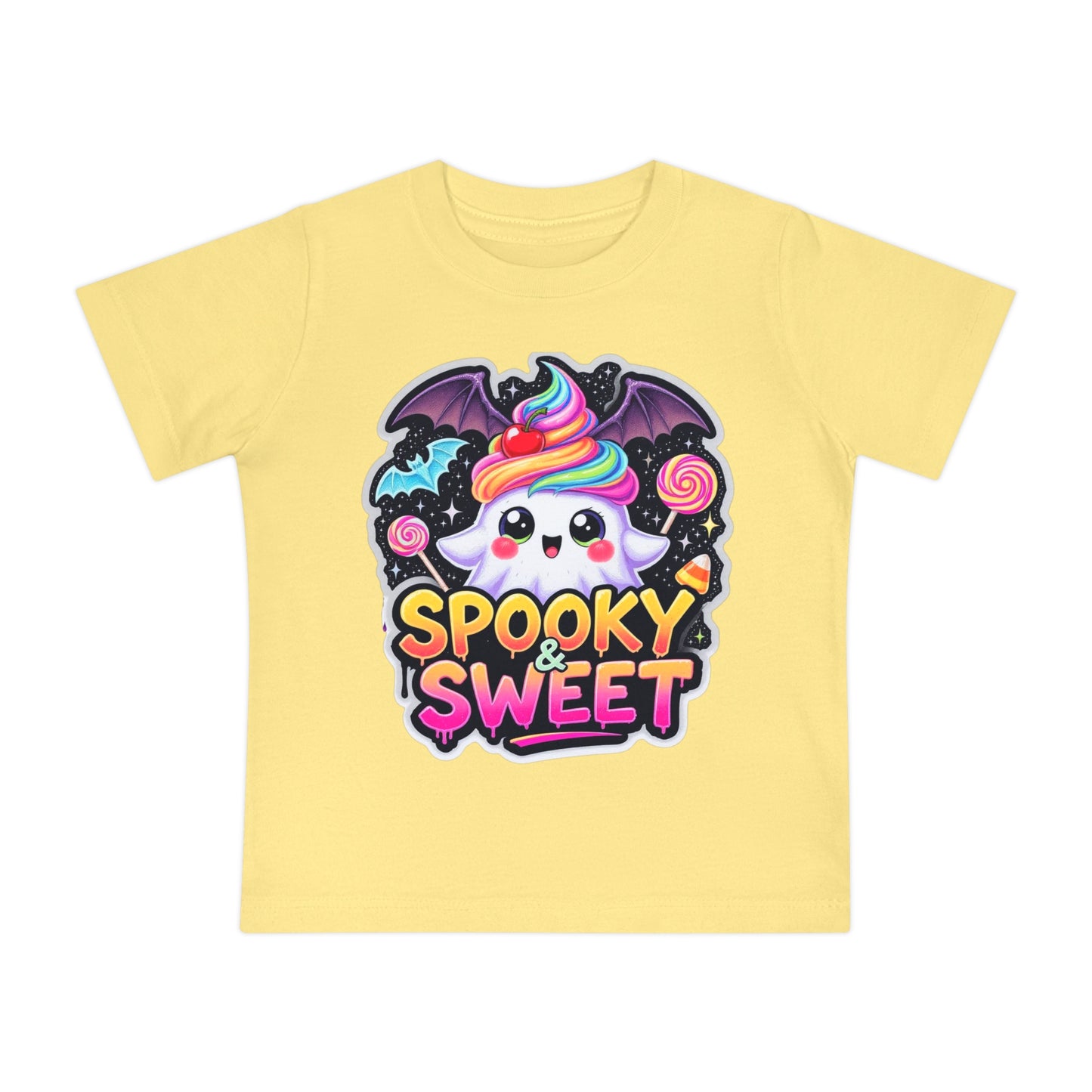 Spooky & Sweet Baby T-Shirt, Cute Ghost Tee, Halloween Outfit, Toddler Bat Shirt, Adorable Kids Apparel, Fun Party Wear