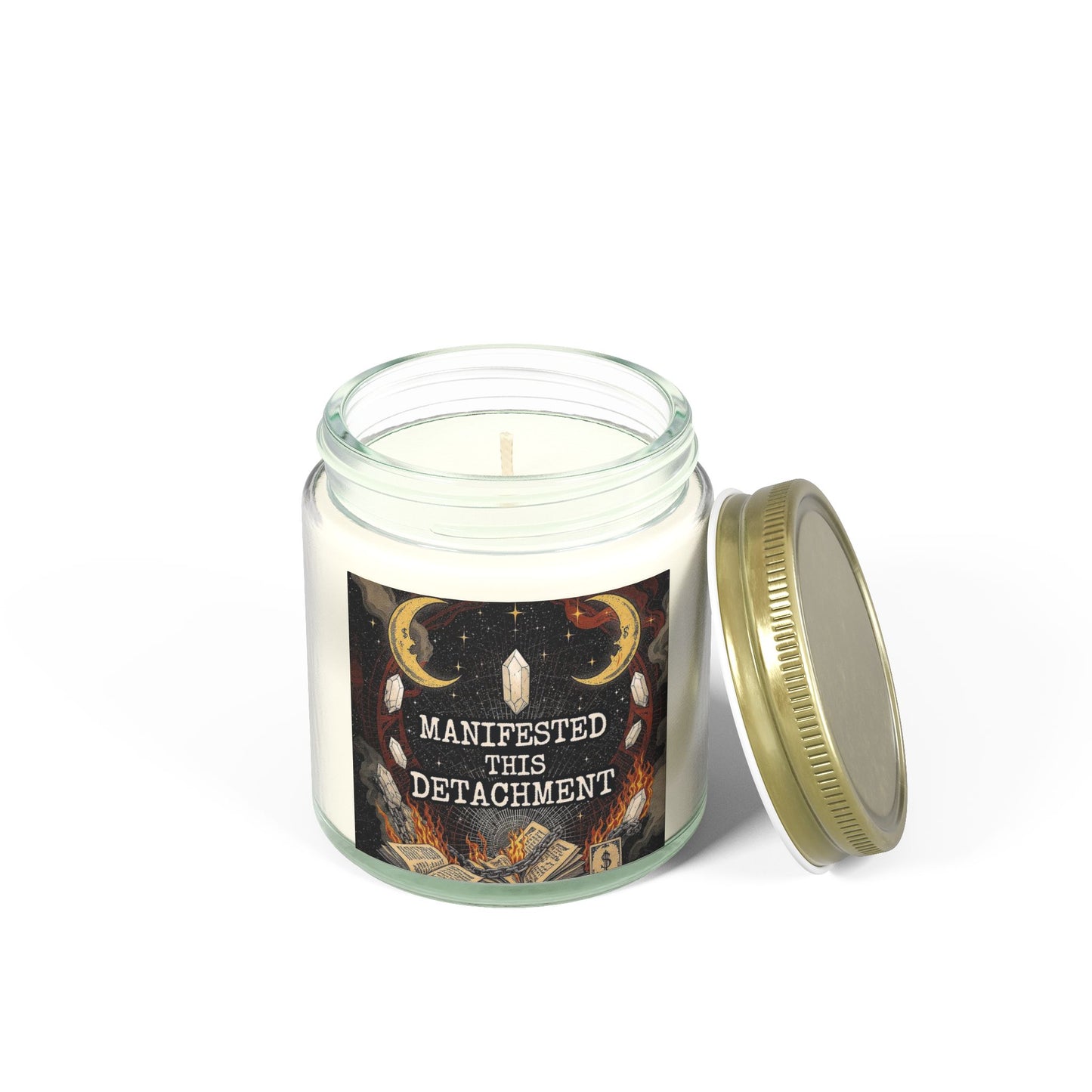 Manifested Detachment Scented Candle, Aromatherapy Gift, Home Decor, Crystal Energy, Meditation Essential
