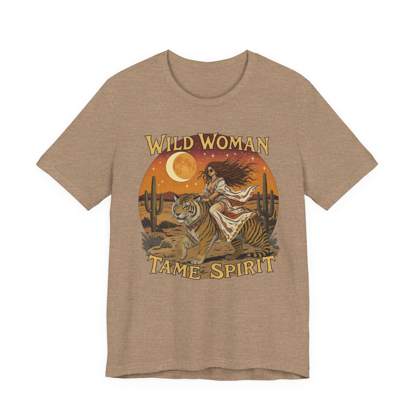 Wild Woman Tee | Bohemian Graphic Shirt for Adventurers, Casual Wear, Gift for Her, Festival Style, Nature Lover's Top