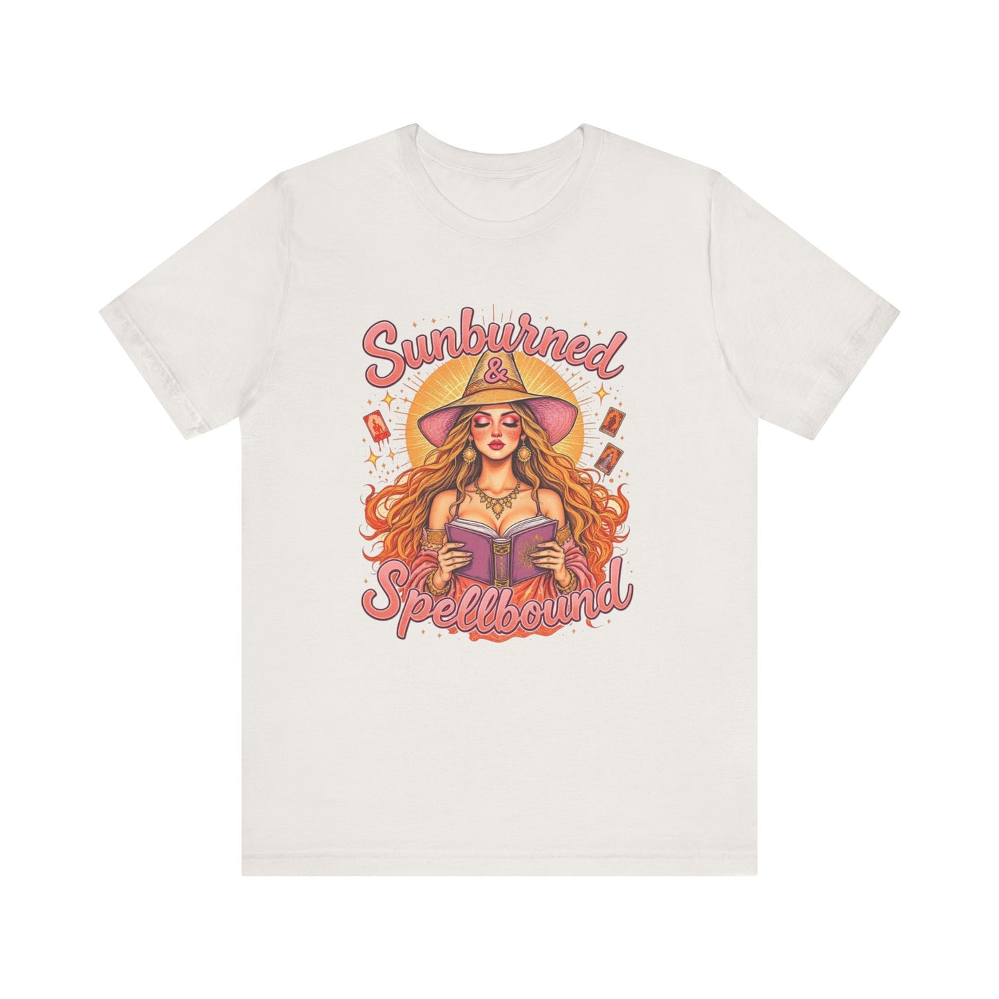 Sunburned Spellbound Tee, Summer Vibes T-Shirt, Beach Lover Gift, Casual Wear, Feminine Graphic Tee, Fun Gift Idea
