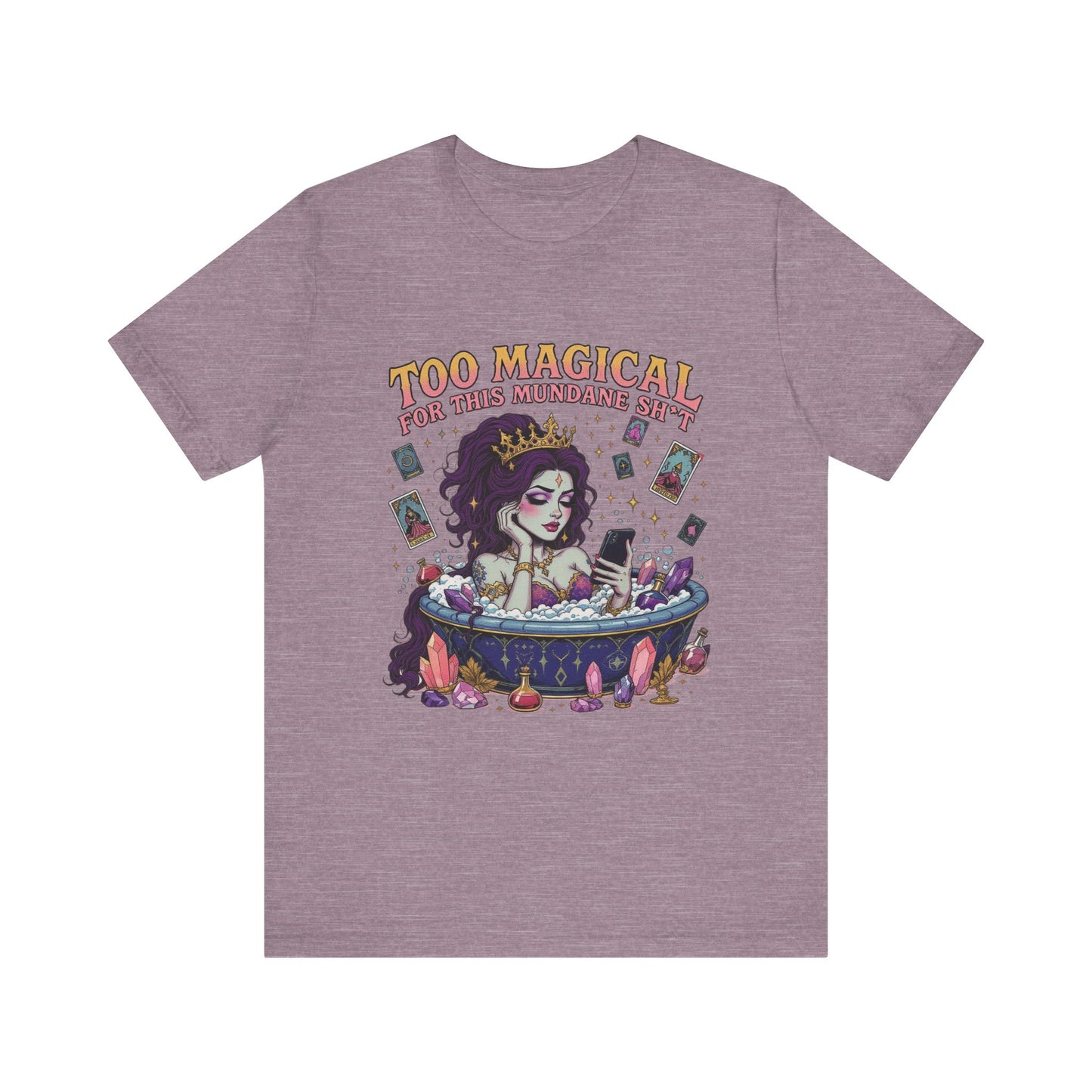 Too Magical Unisex Tee - Playful Graphic Shirt, Perfect for Parties, Witches, Halloween, Gift for Her, Casual Wear, Jade Style